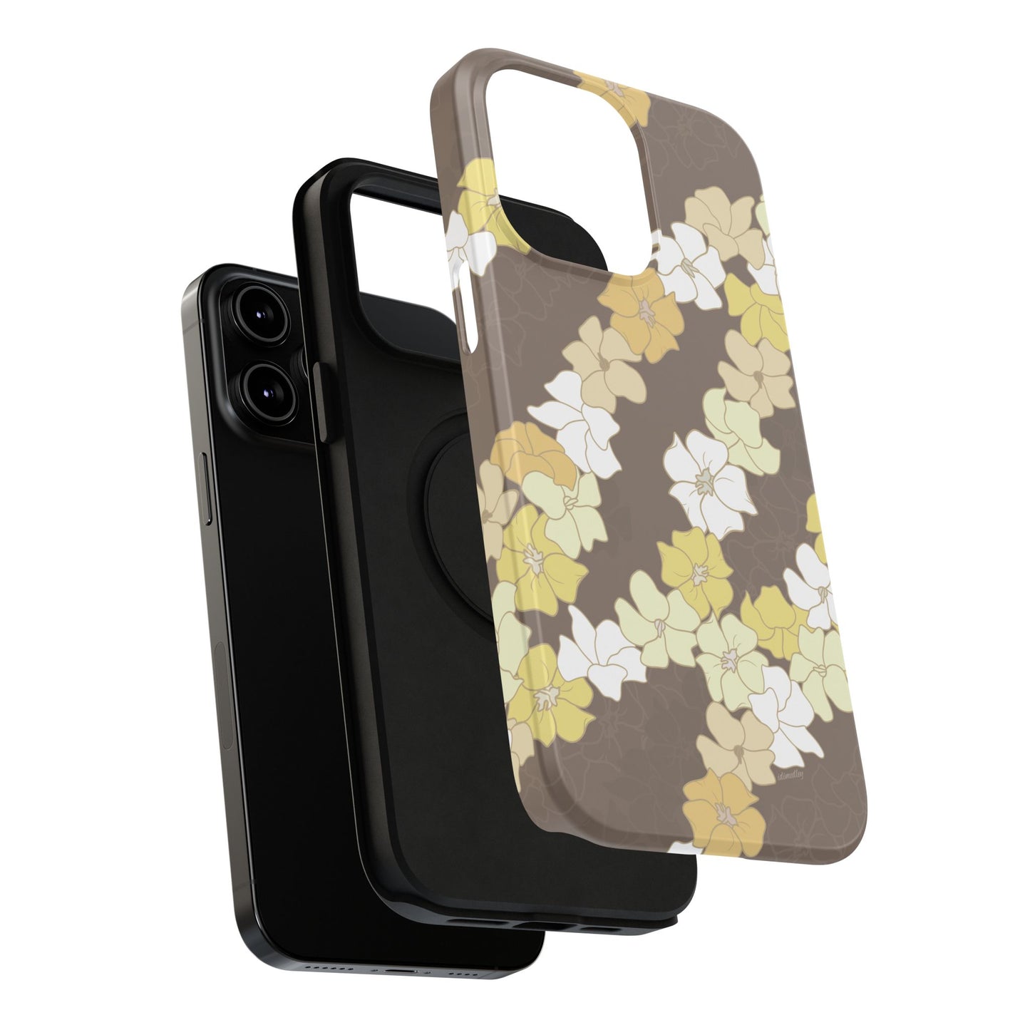 Puakenikeni En Face Flower Leis (Brown)