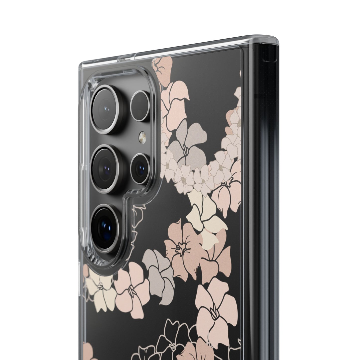 Puakenikeni En Face Flower Leis (Peachy Pinks) CLEAR Case