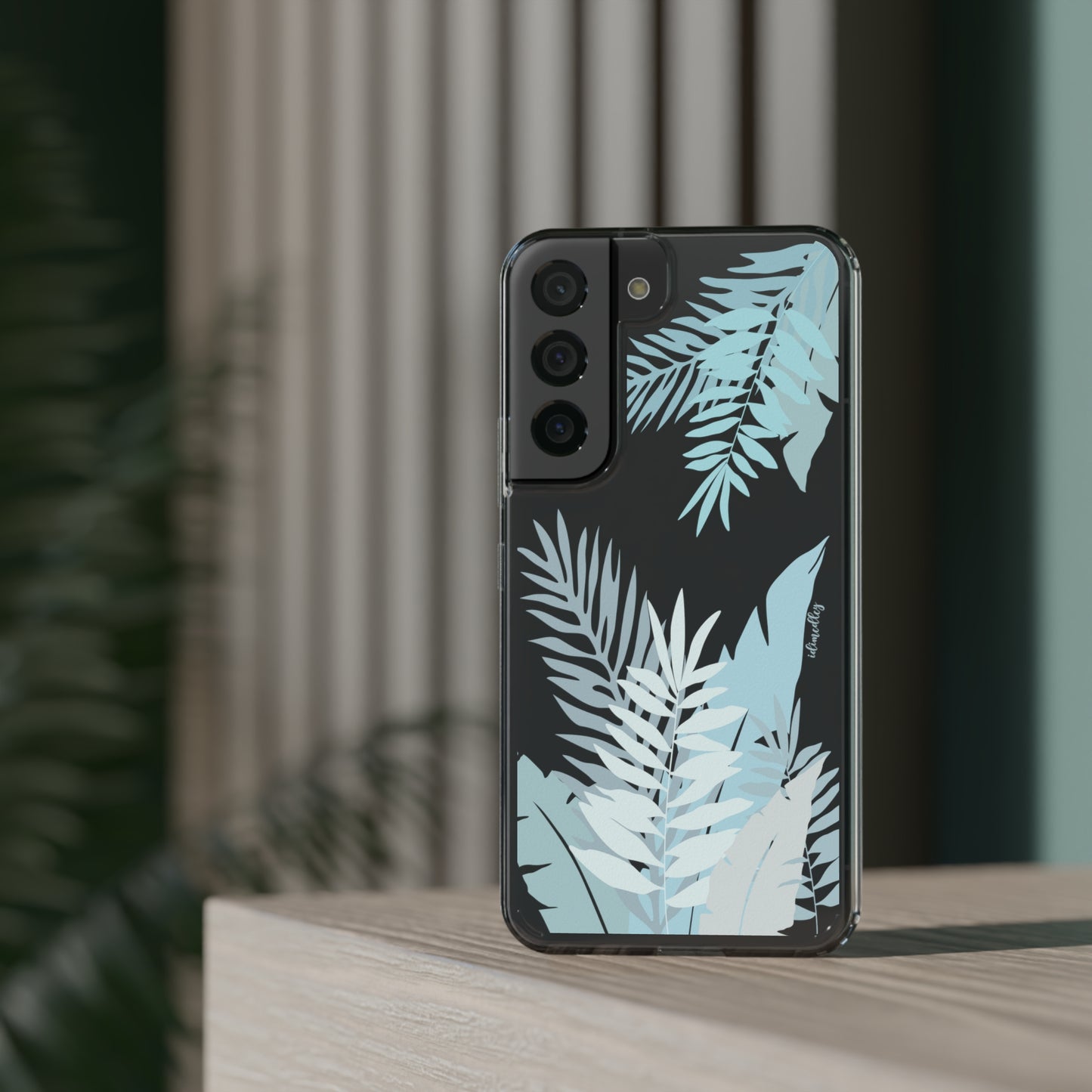 Whispering Leaves (Blue) CLEAR Case