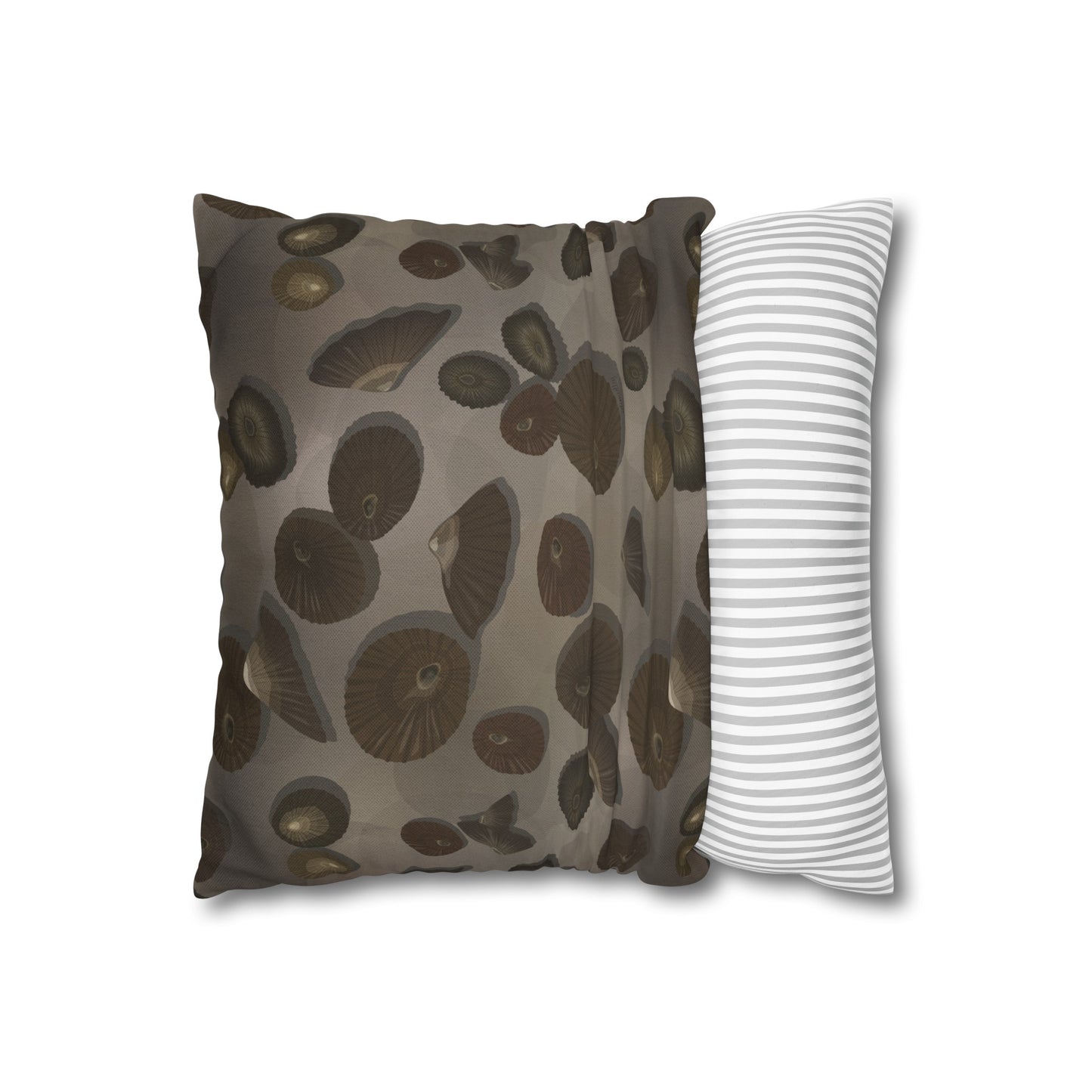 Canvas Throw Pillow Case- Lil Opihi in Brown
