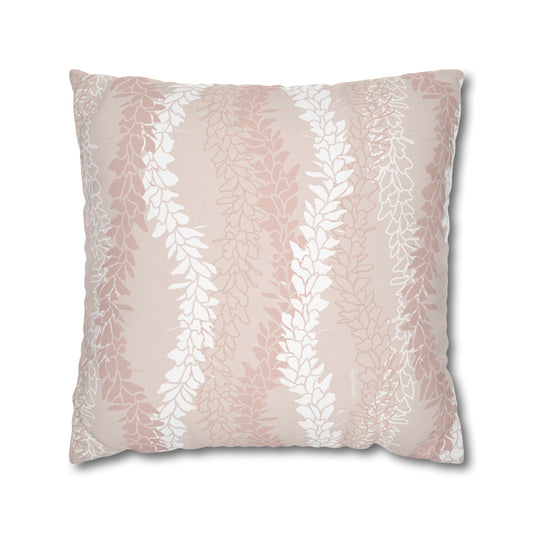 Canvas Throw Pillow Case- White Ginger Kisses (Peach)