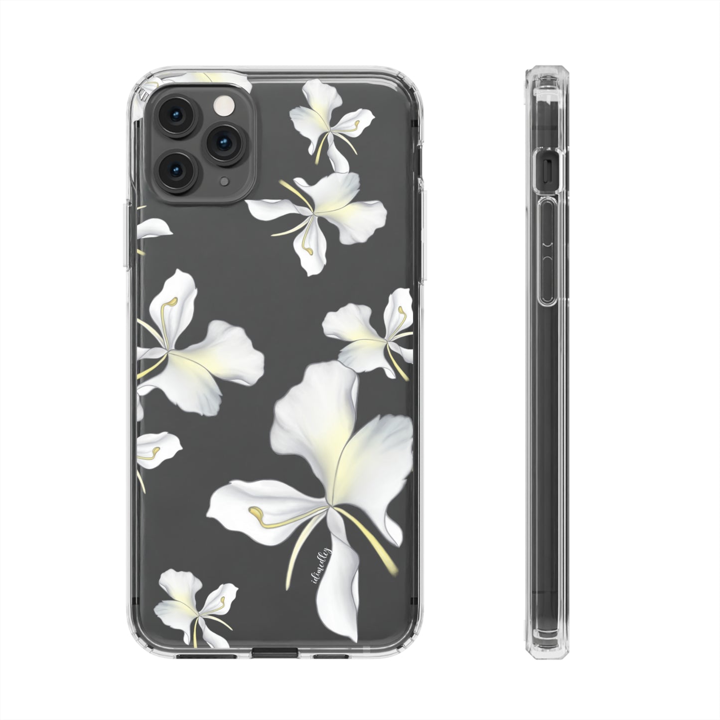 Awapuhi Butterfly Ginger Falling Flowers CLEAR Case