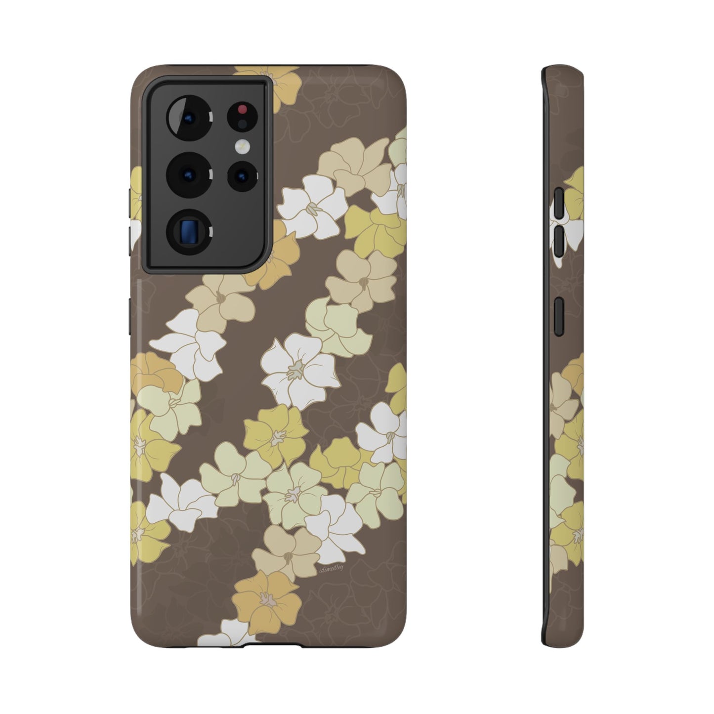 Puakenikeni En Face Flower Leis (Brown)