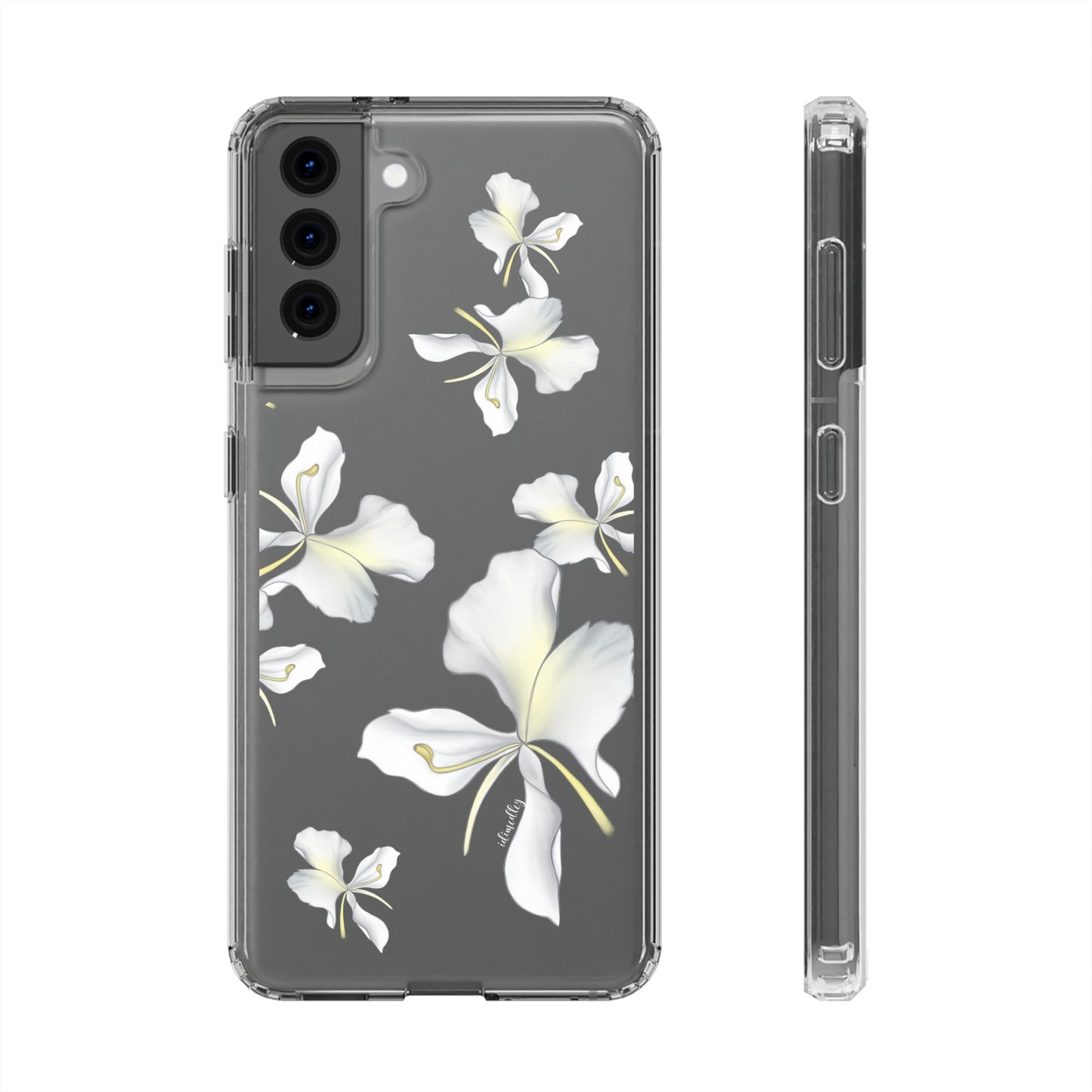 Awapuhi Butterfly Ginger Falling Flowers CLEAR Case