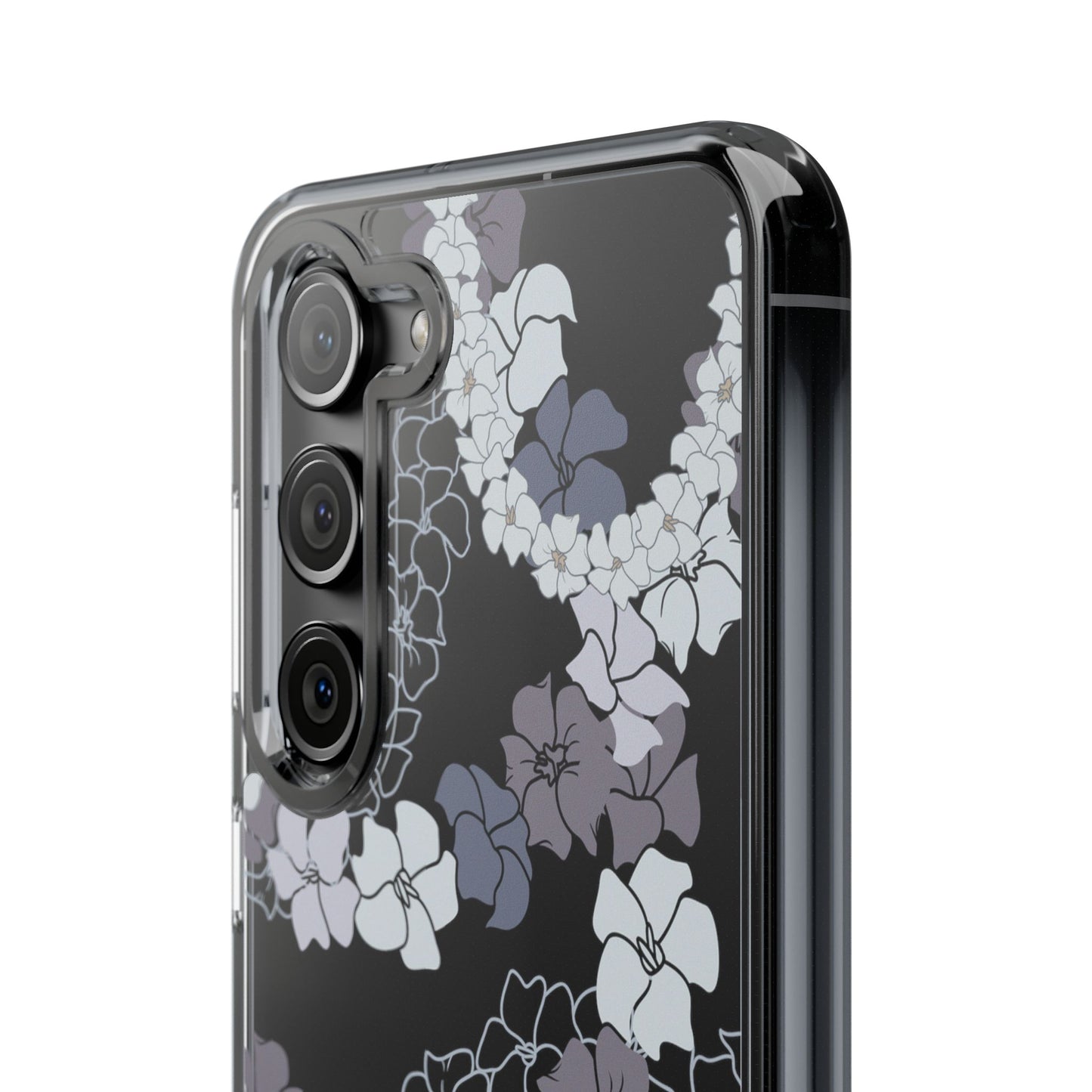 Puakenikeni En Face Flower Leis (Blue and Purple) CLEAR Case