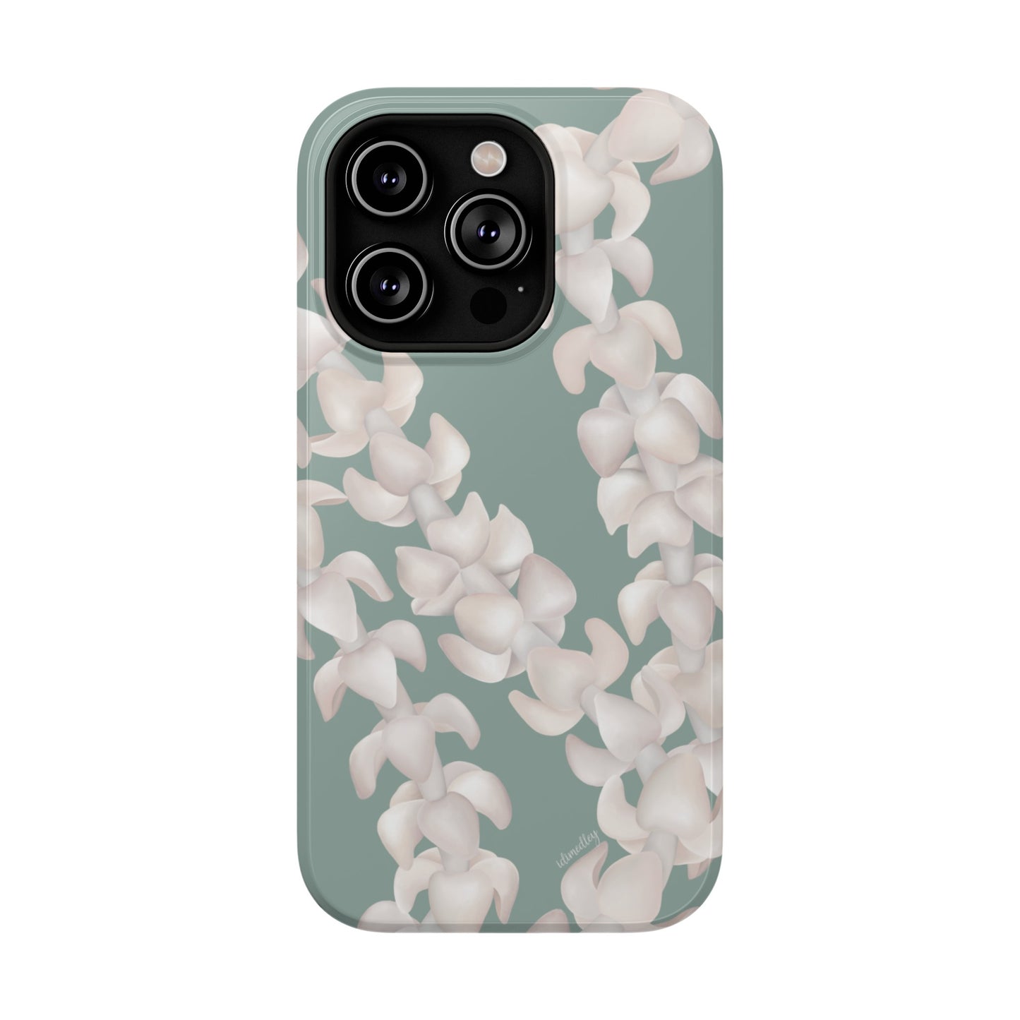 Puakenikeni Lei Blushing (Light Green)