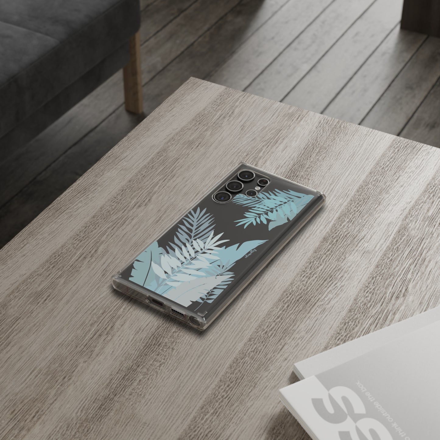 Whispering Leaves (Blue) CLEAR Case