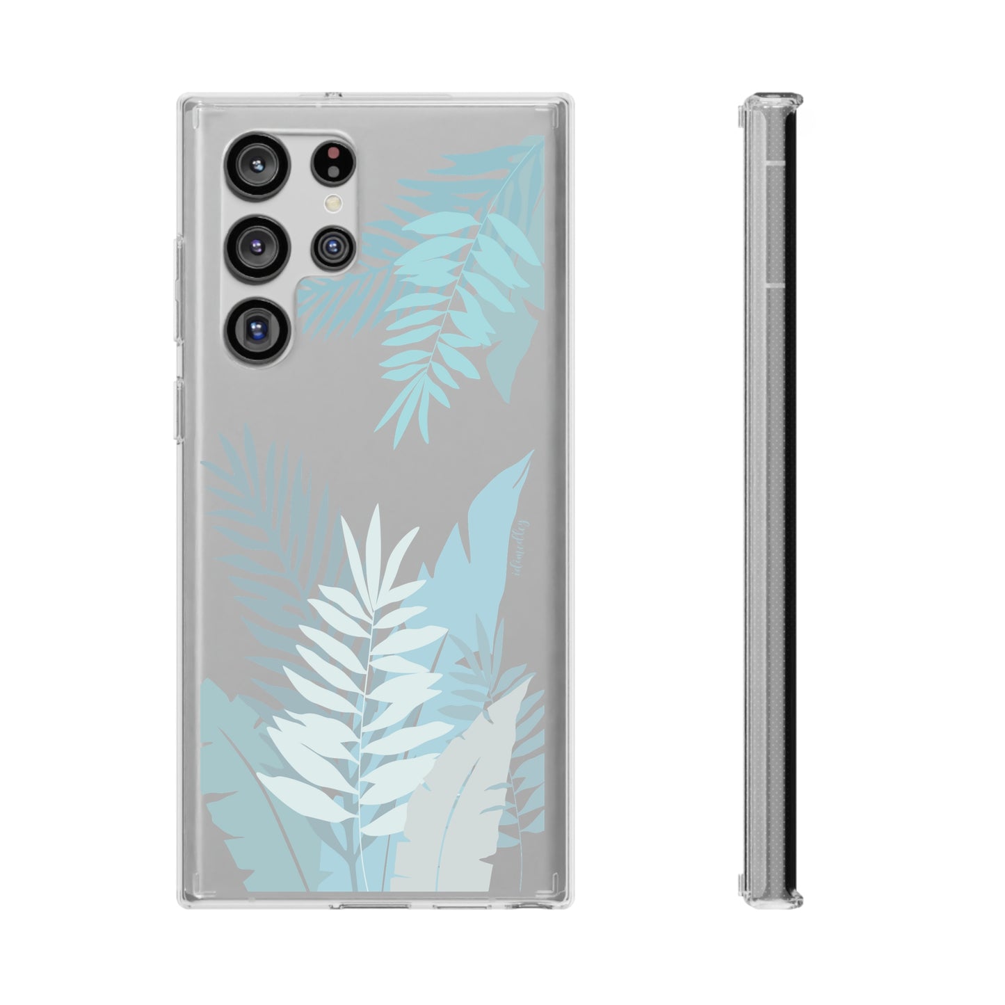 Whispering Leaves (Blue) CLEAR Case