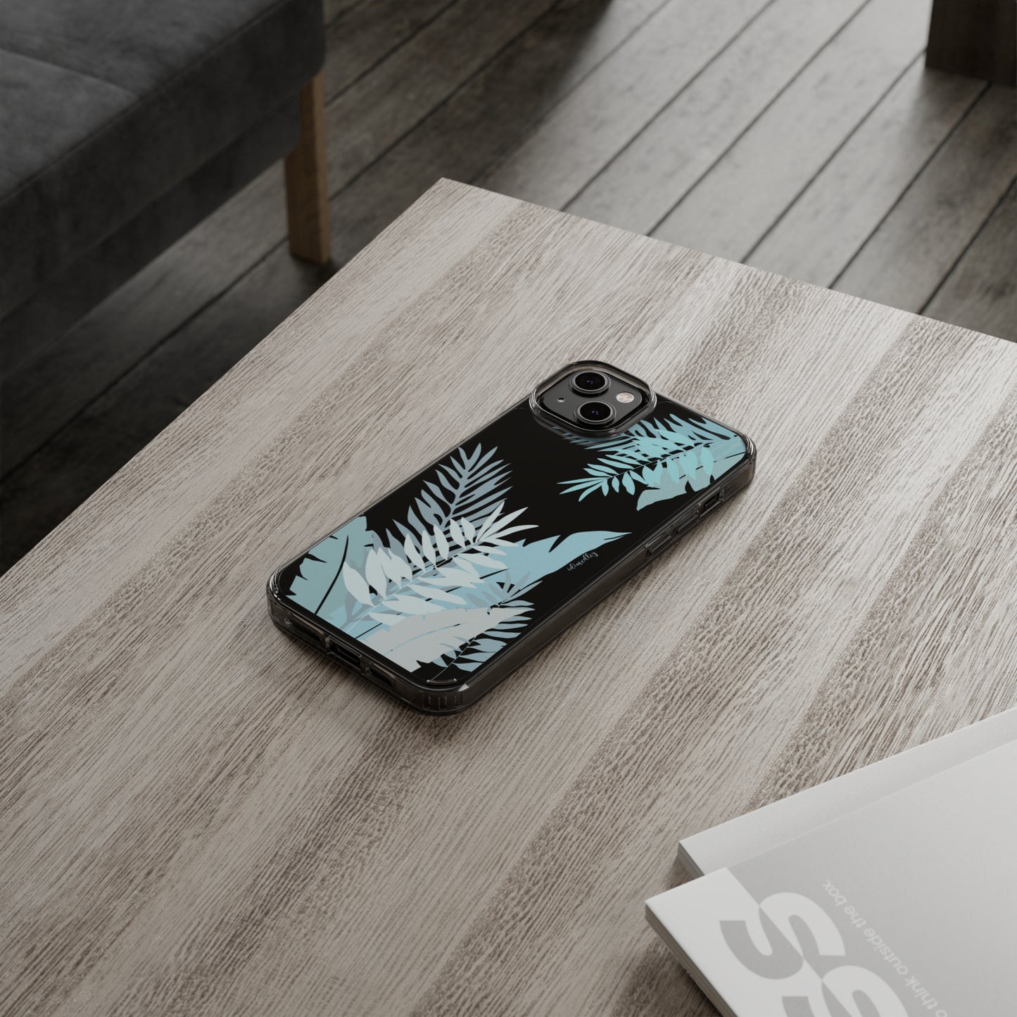 Whispering Leaves (Blue) CLEAR Case