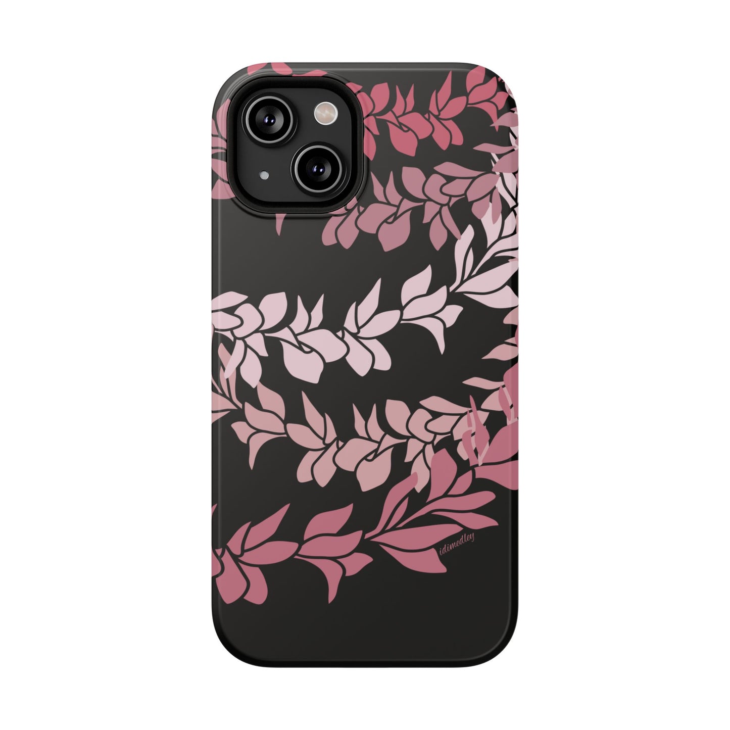 Plumeria Leis in Color Me Pinks (Black)