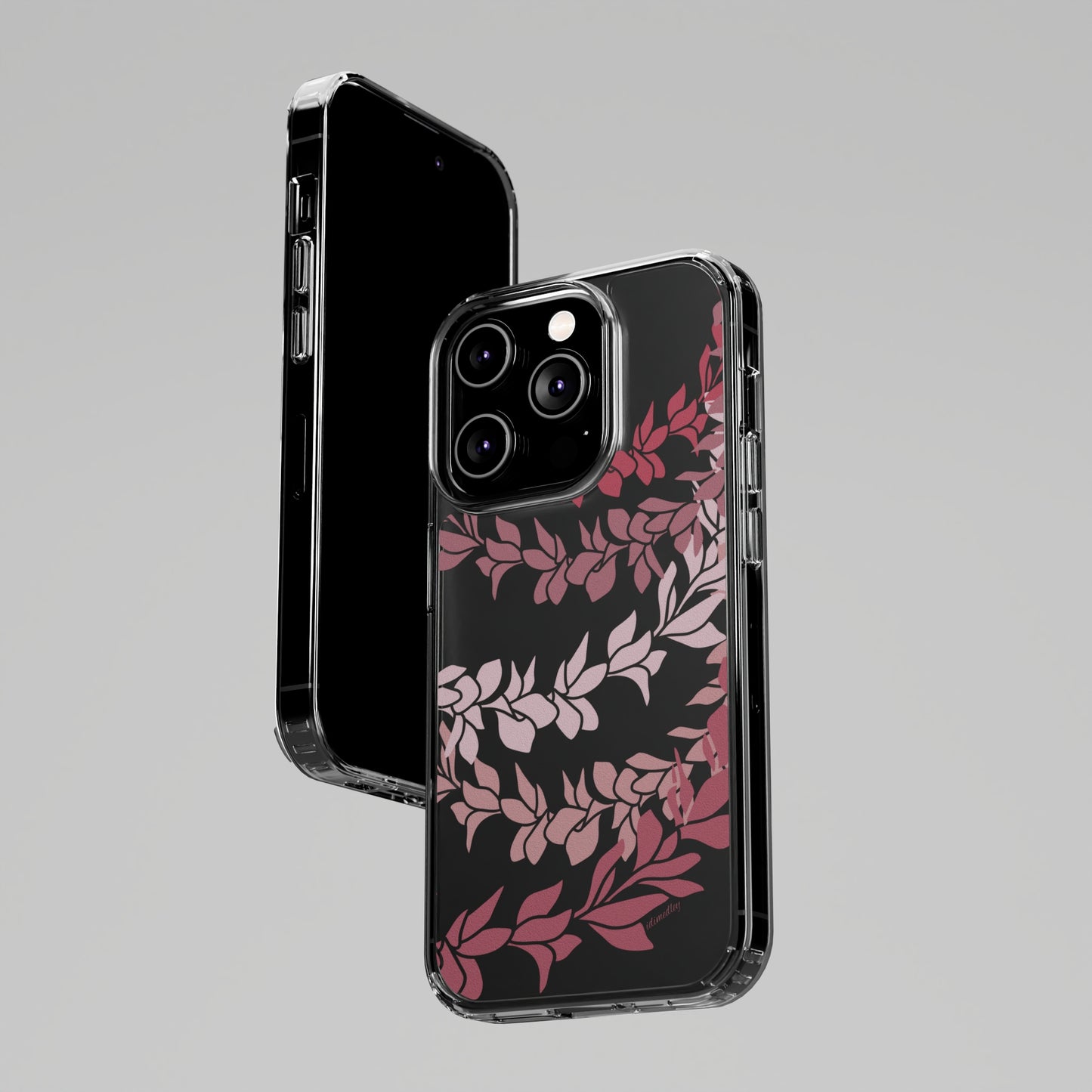 Pink Plumeria Flower Leis CLEAR Case