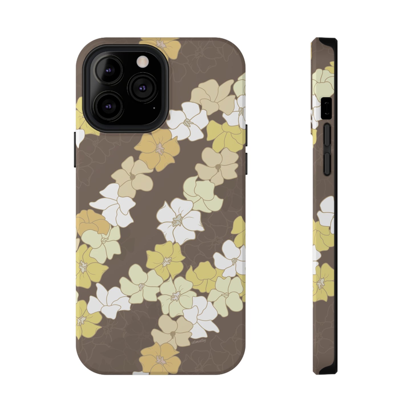 Puakenikeni En Face Flower Leis (Brown)