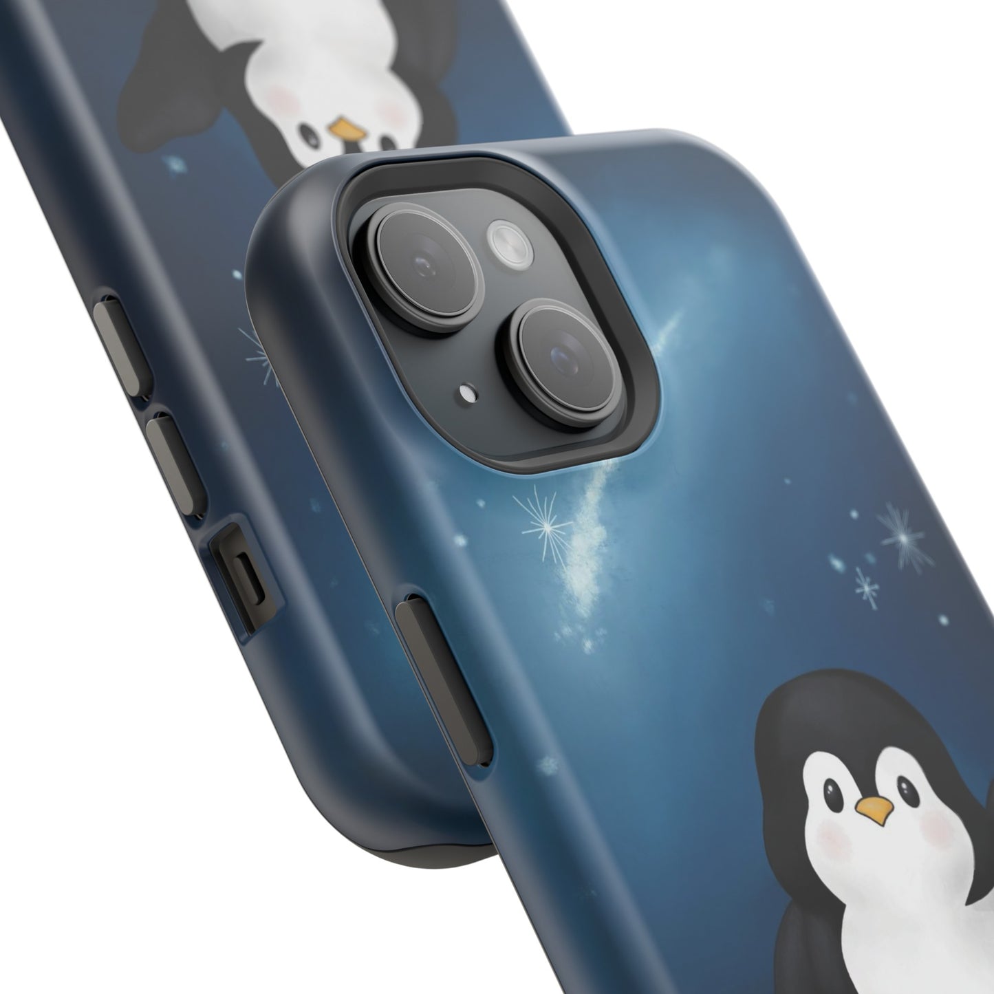 Penguin in Starry Blue Night Skies