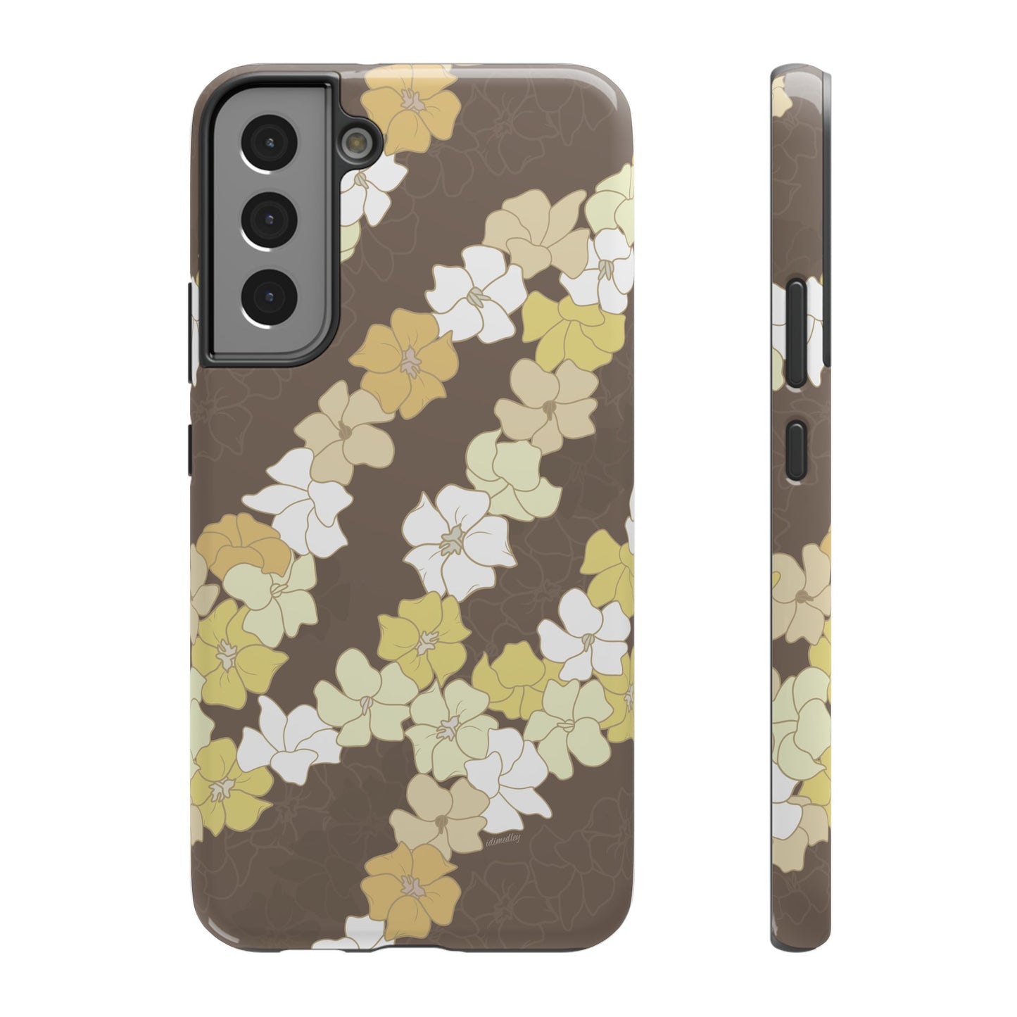 Puakenikeni En Face Flower Leis (Brown)