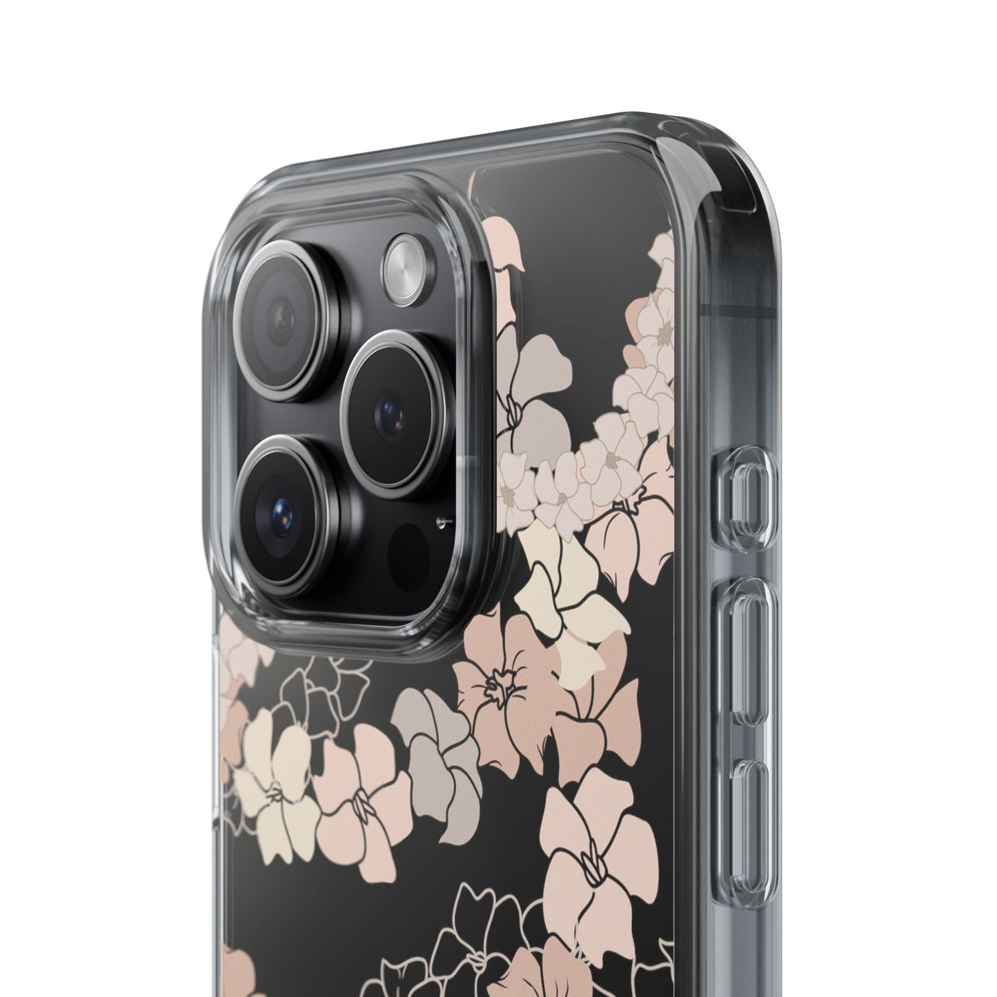 Puakenikeni En Face Flower Leis (Peachy Pinks) CLEAR Case