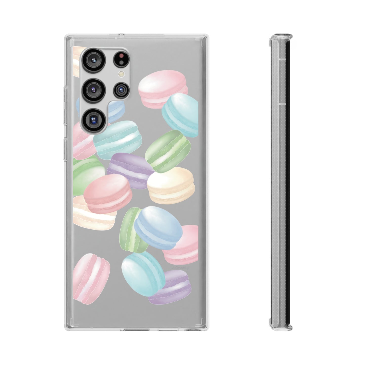 Macaron Rainbows CLEAR Case