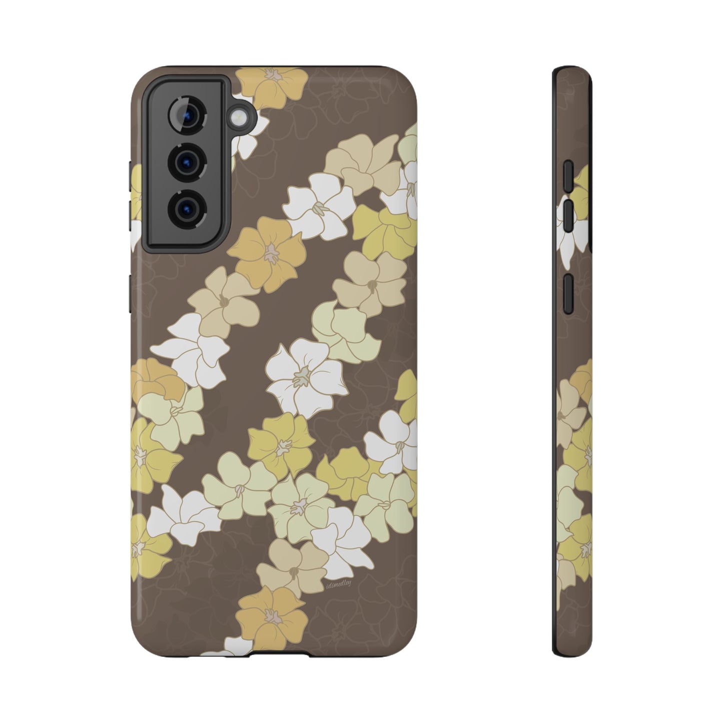 Puakenikeni En Face Flower Leis (Brown)