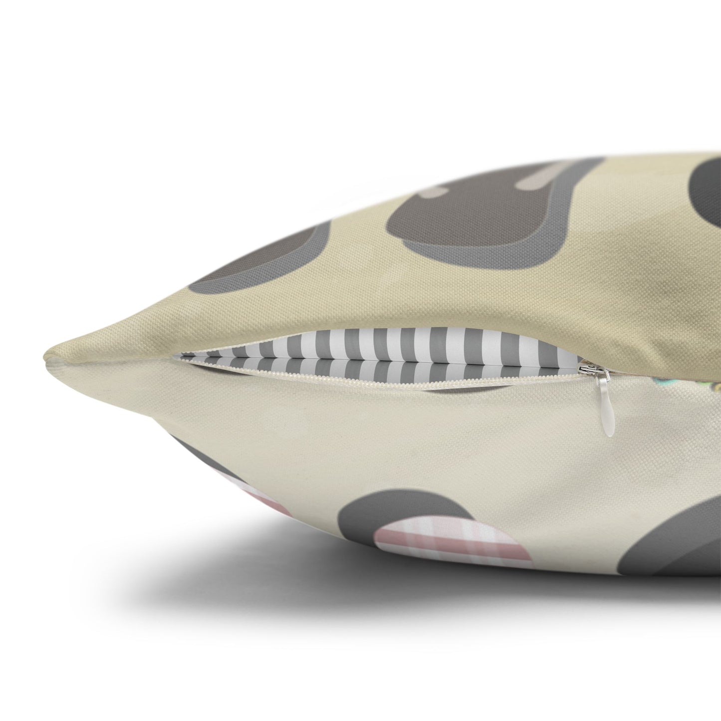 Canvas Throw Pillow Case- Sandy Pua Toes in My Rubbah Slippahs