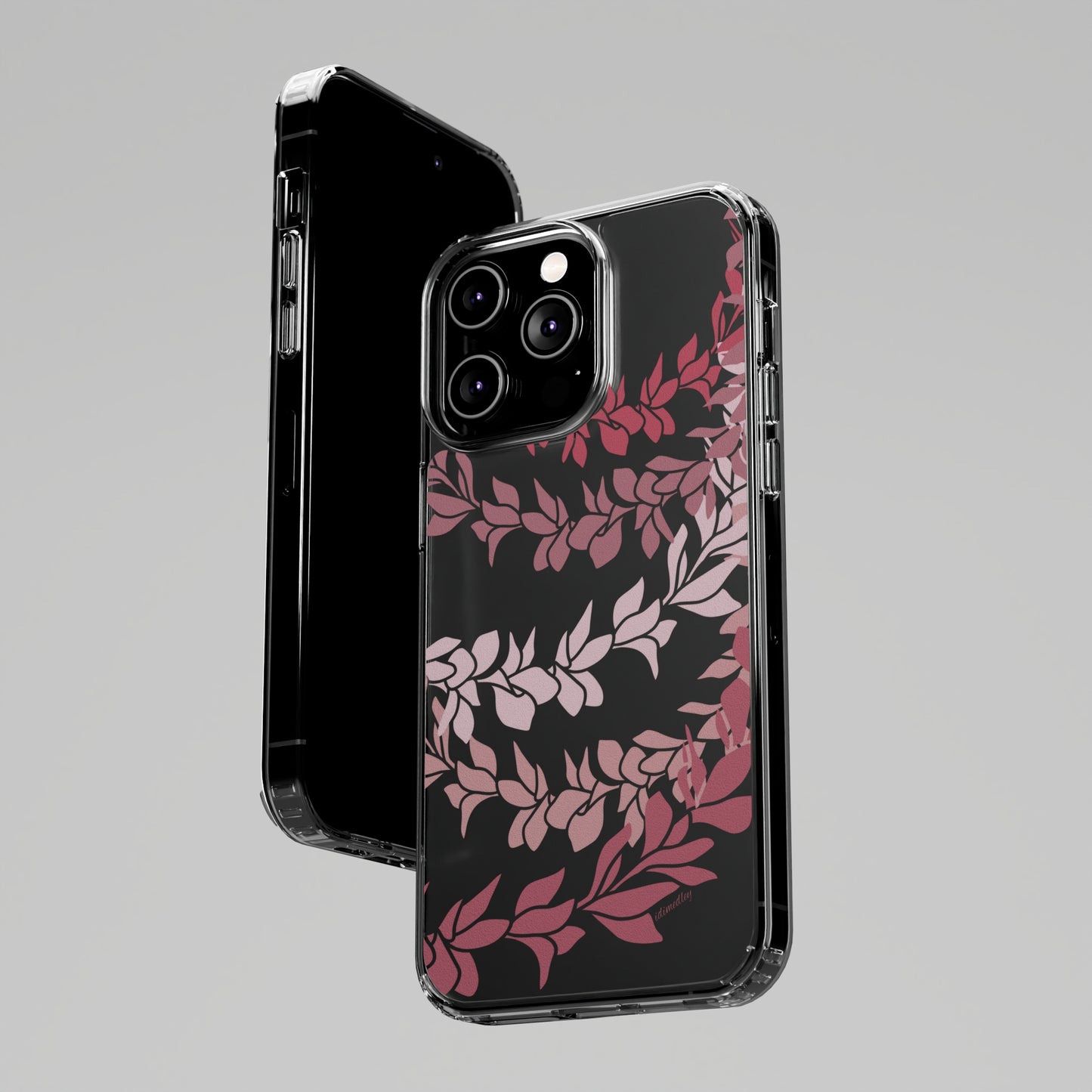 Pink Plumeria Flower Leis CLEAR Case