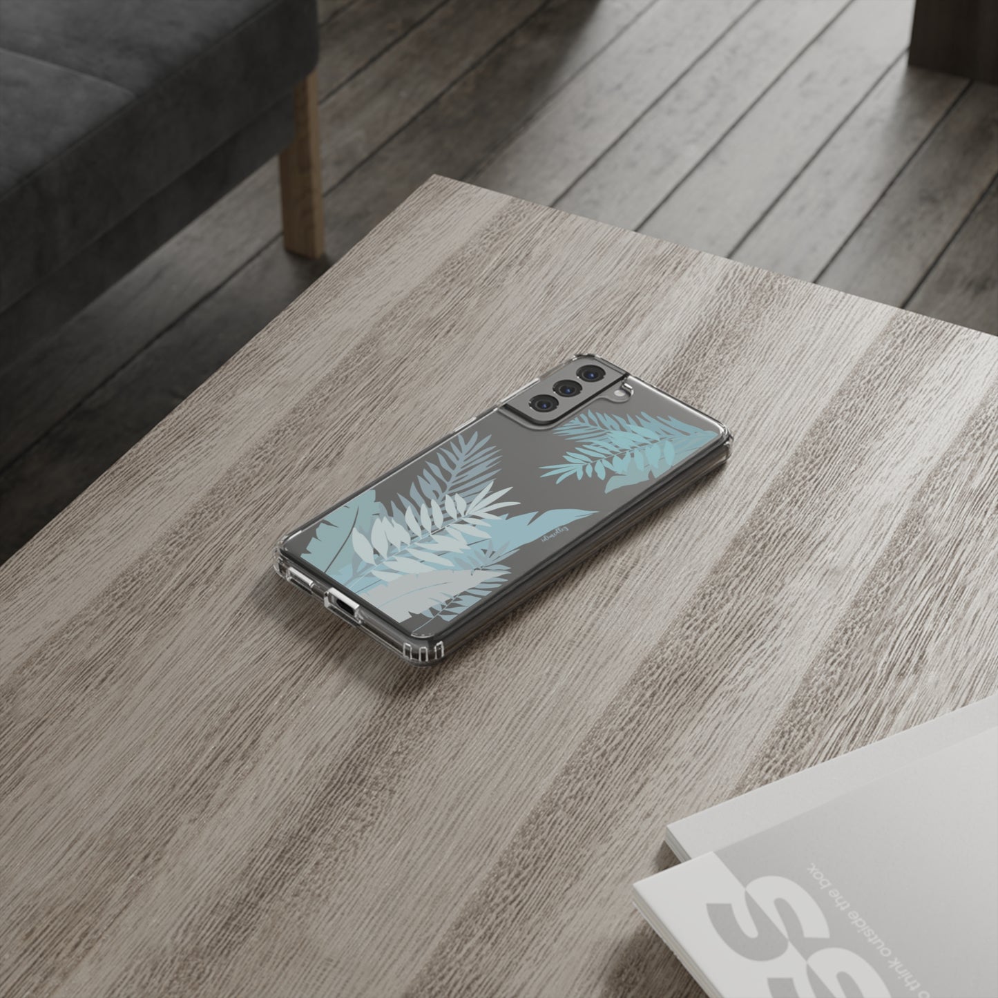Whispering Leaves (Blue) CLEAR Case