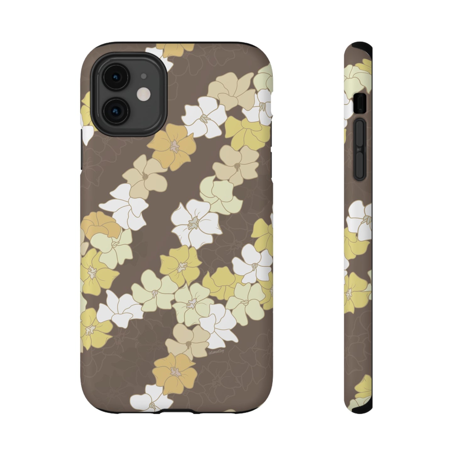 Puakenikeni En Face Flower Leis (Brown)