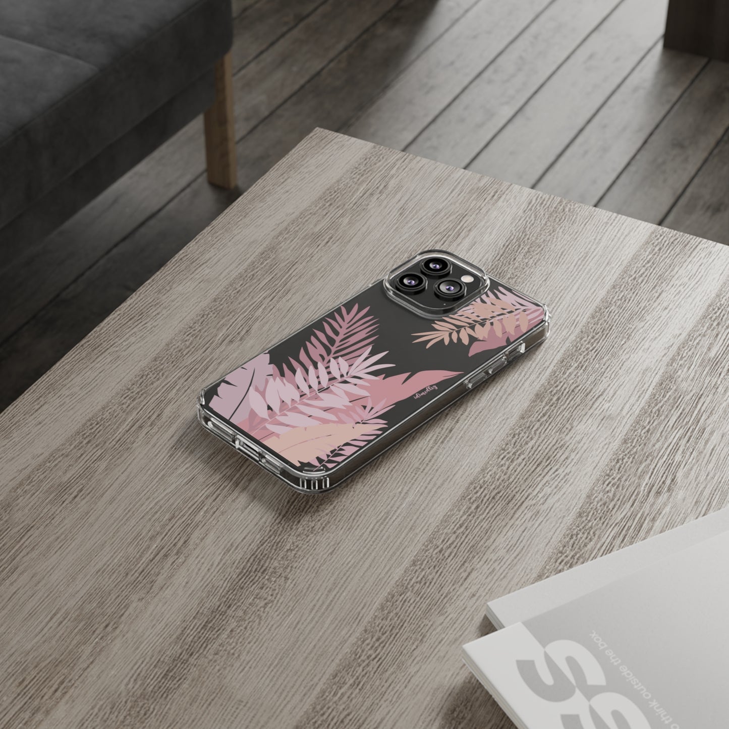 Whispering Leaves (Pink) CLEAR Case