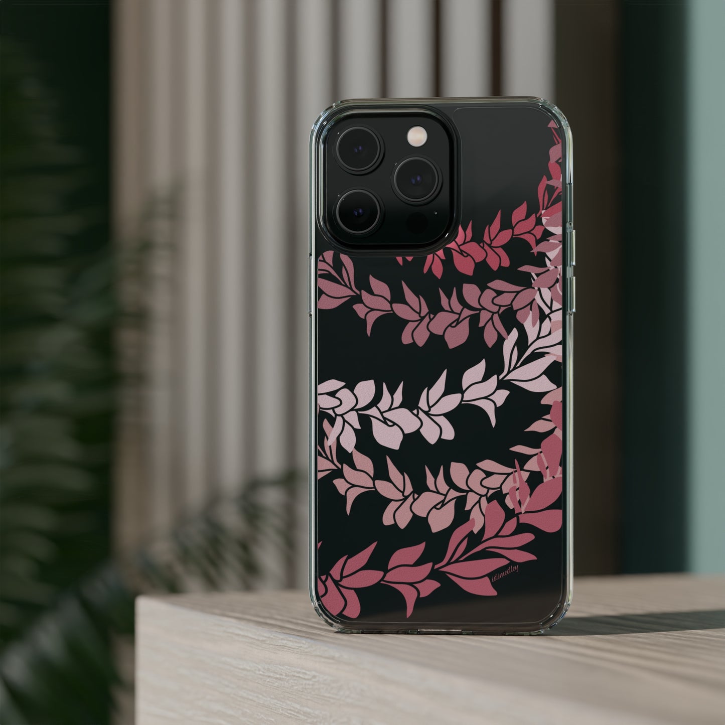 Pink Plumeria Flower Leis CLEAR Case