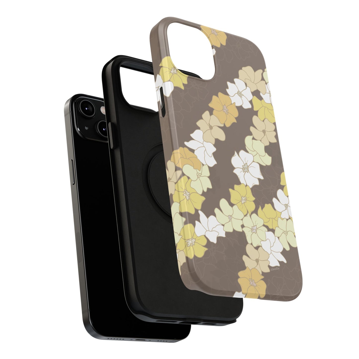 Puakenikeni En Face Flower Leis (Brown)