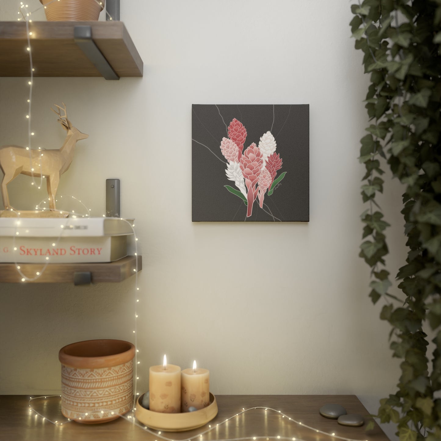 Canvas Photo Tile- Protea Flower