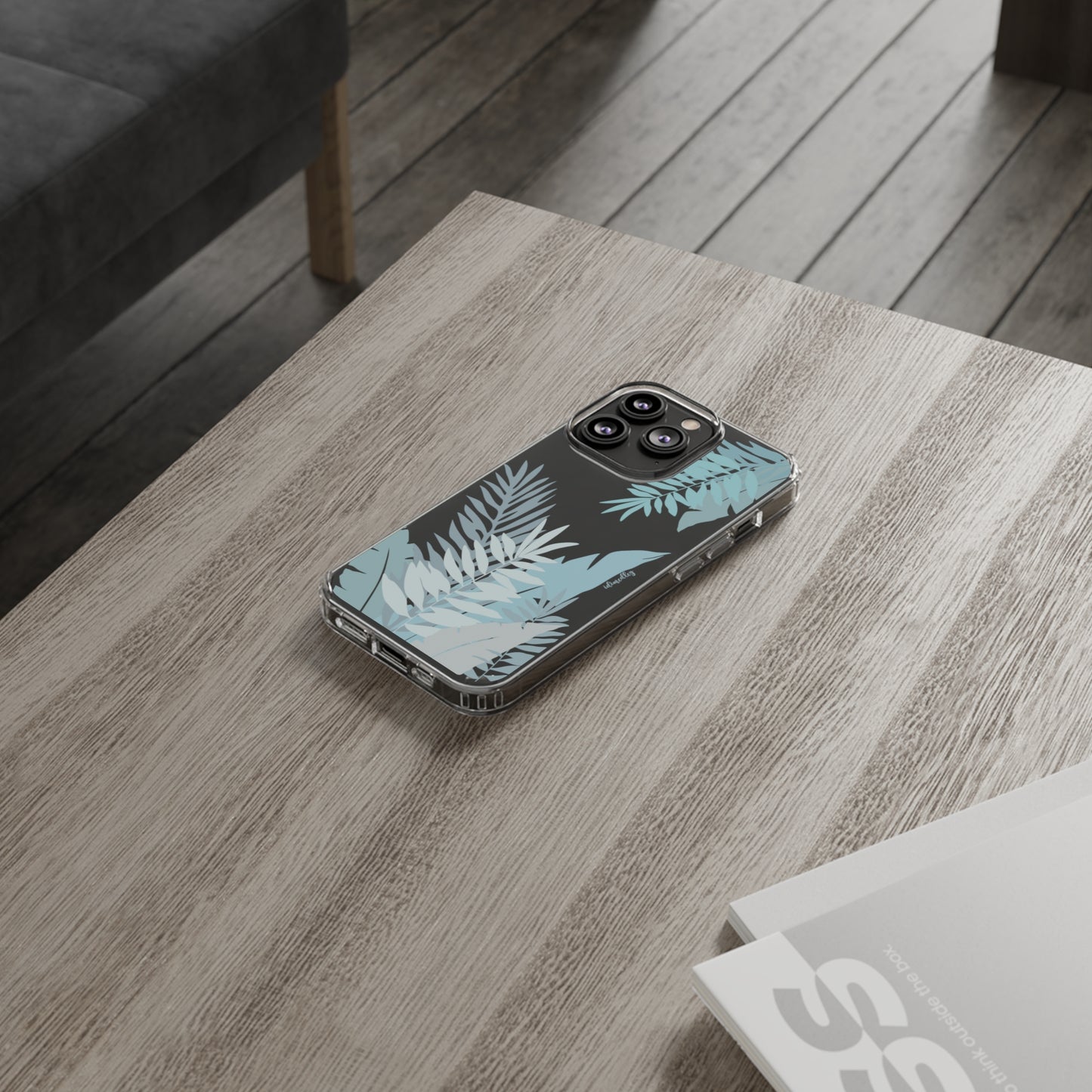 Whispering Leaves (Blue) CLEAR Case