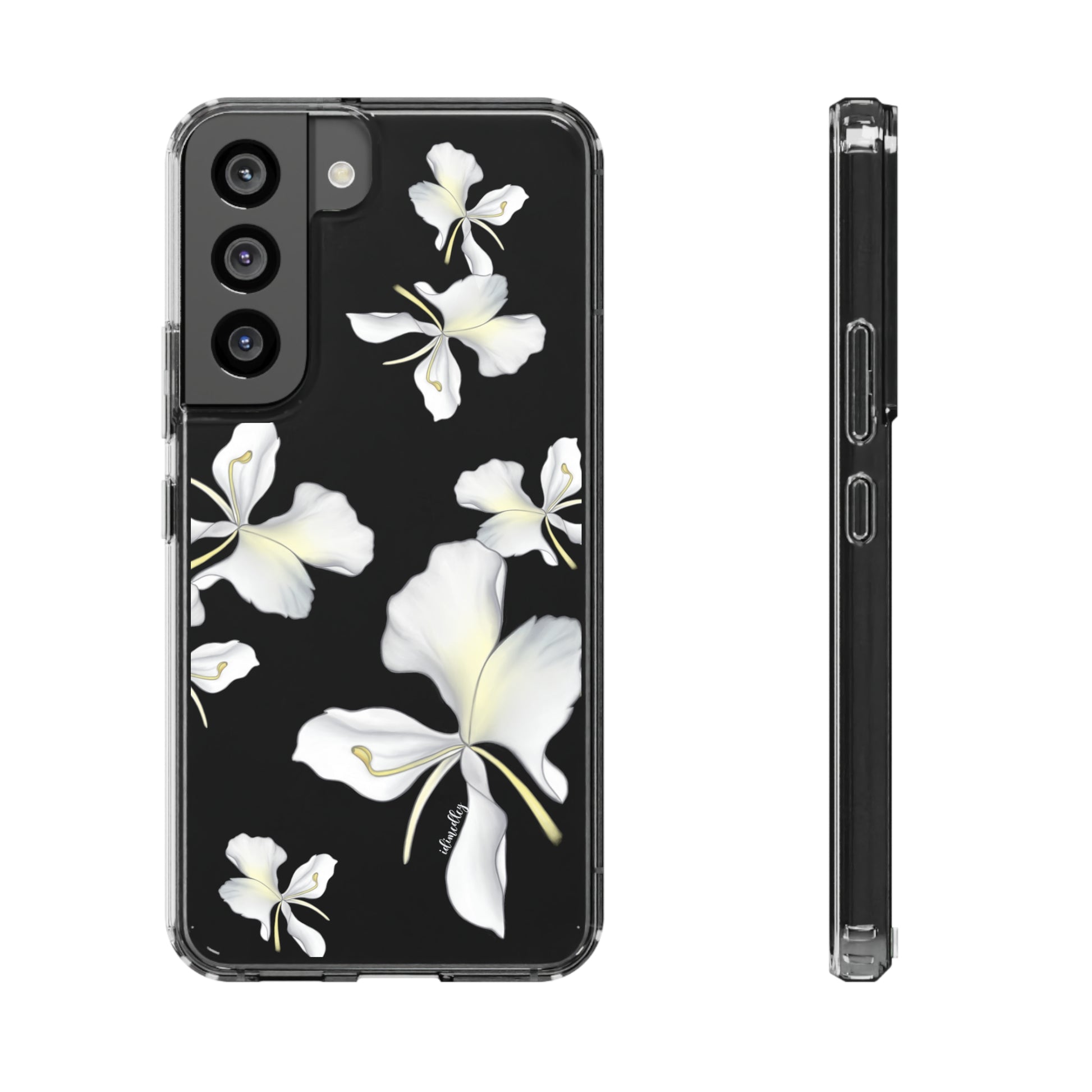 Idimedley white Hawaiian flower Samsung Galaxy phone case.