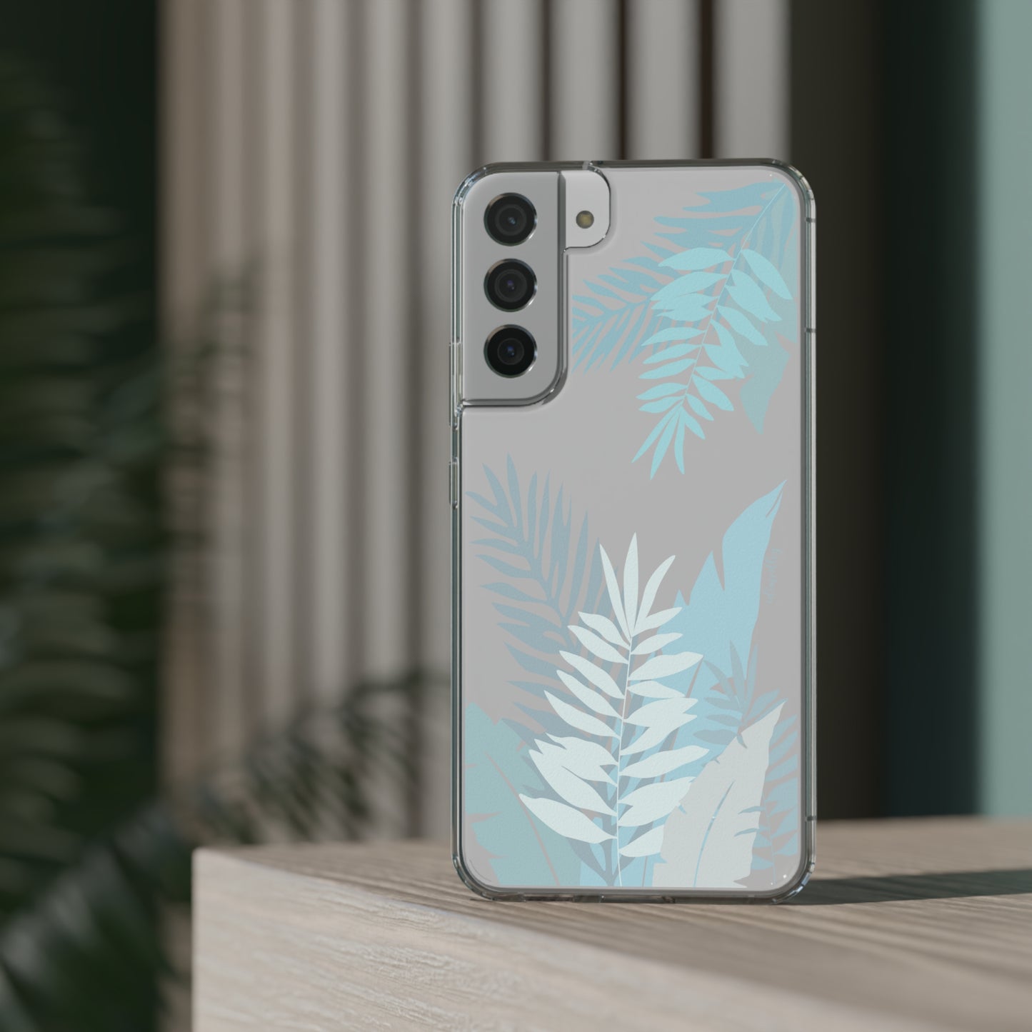 Whispering Leaves (Blue) CLEAR Case