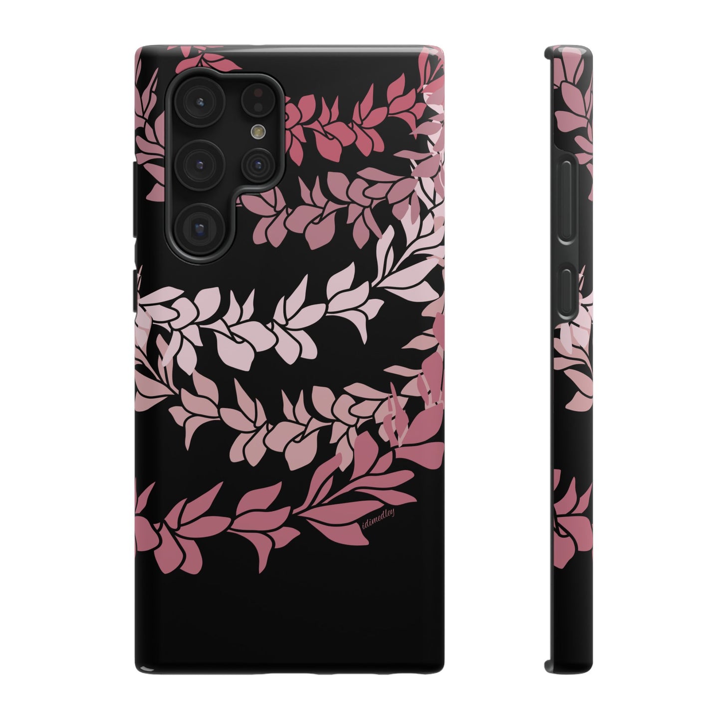 Plumeria Leis in Color Me Pinks (Black)