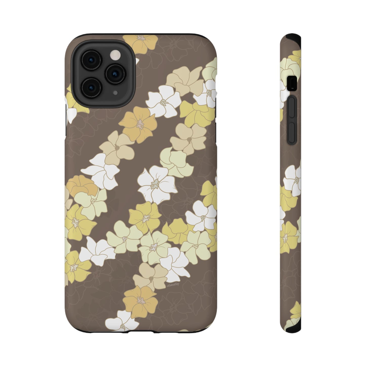 Puakenikeni En Face Flower Leis (Brown)