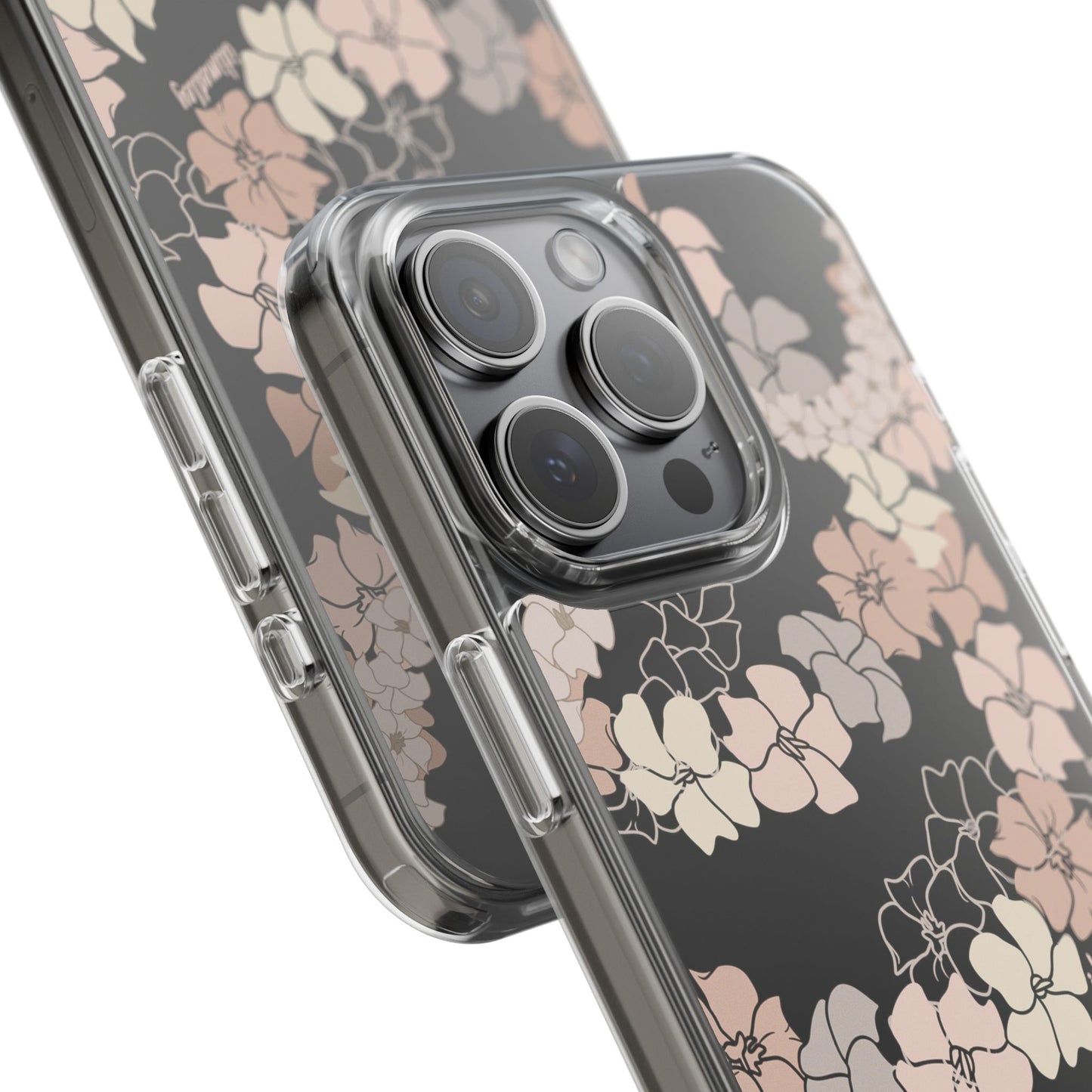 Puakenikeni En Face Flower Leis (Peachy Pinks) CLEAR Case