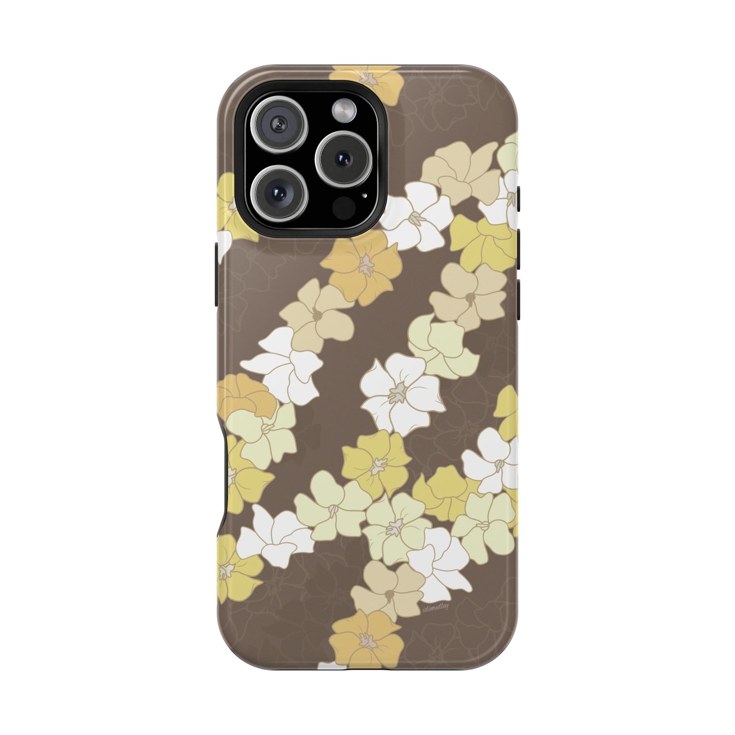 Puakenikeni En Face Flower Leis (Brown)