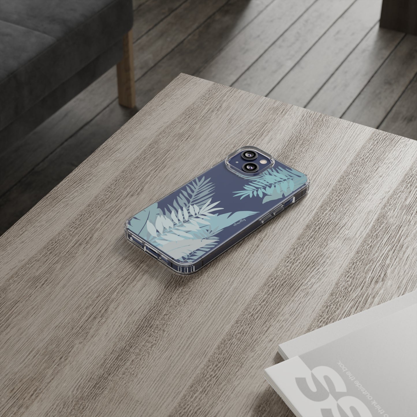 Whispering Leaves (Blue) CLEAR Case
