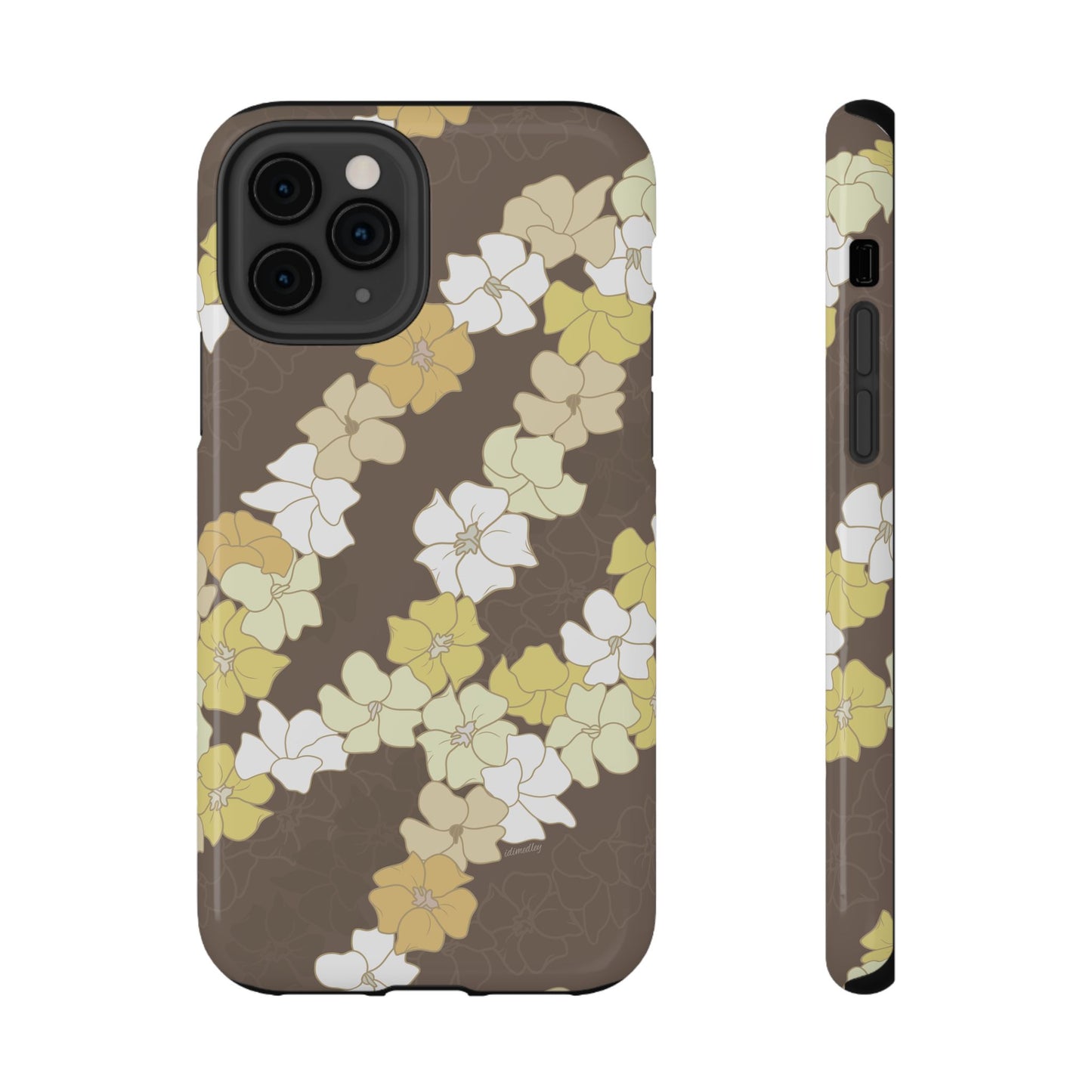 Puakenikeni En Face Flower Leis (Brown)