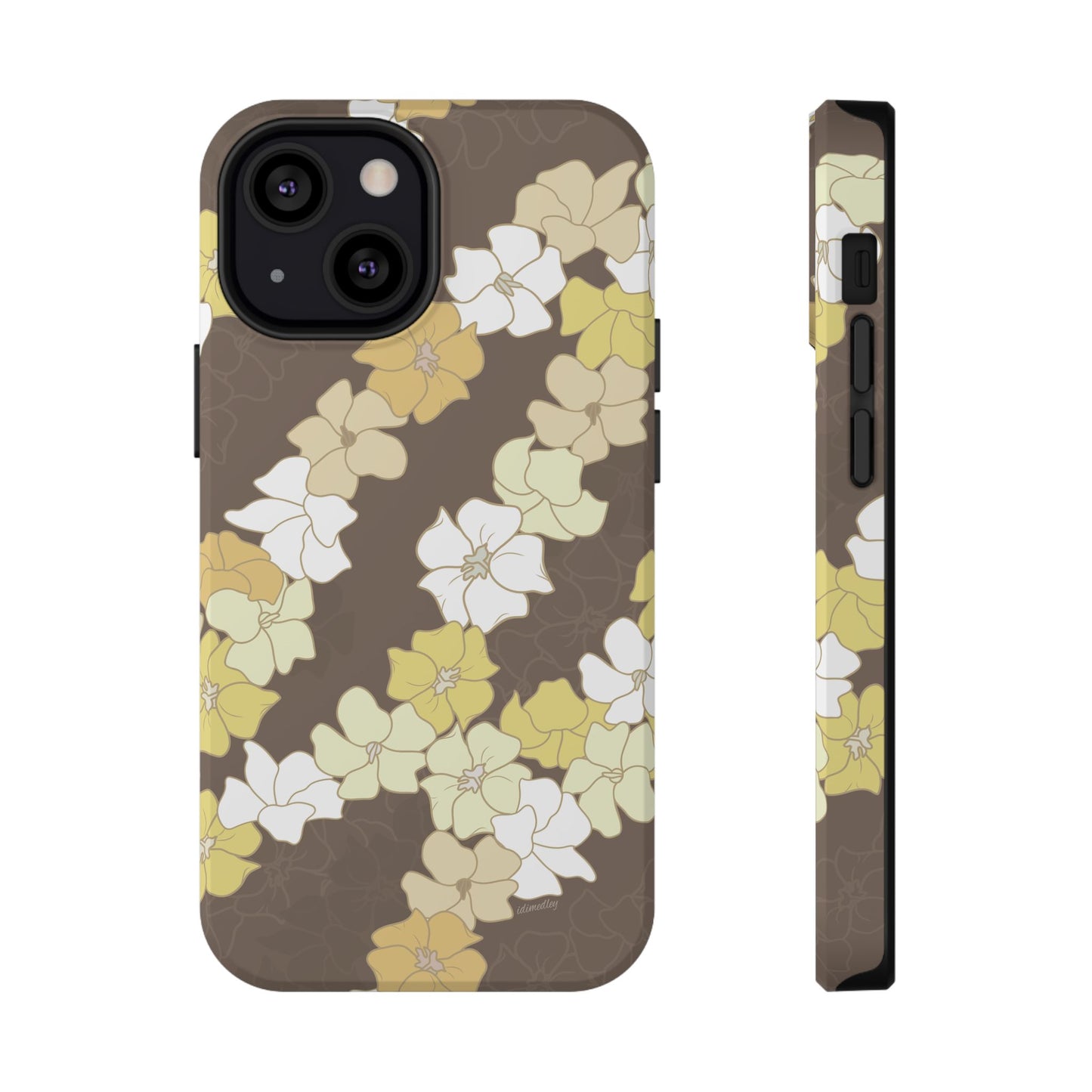 Puakenikeni En Face Flower Leis (Brown)