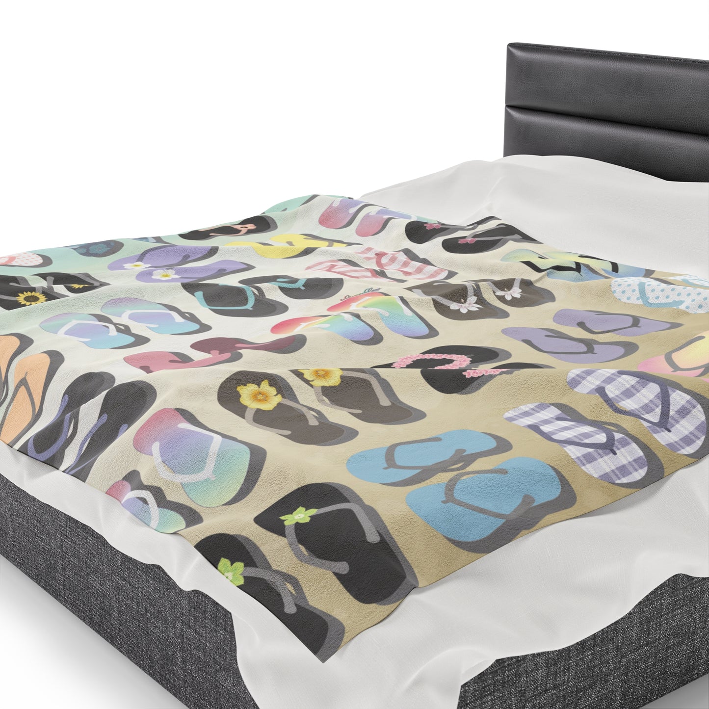 Velveteen Blanket- Sandy Pua Toes in my Rubbah Slippahs