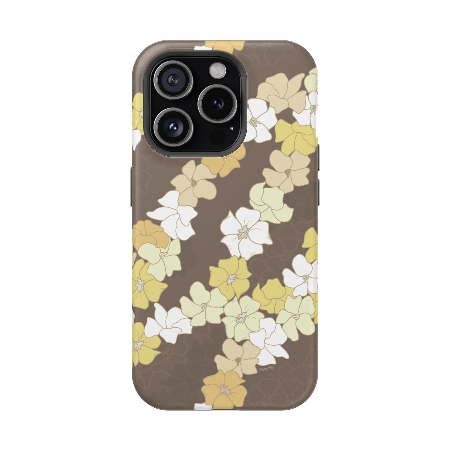 Puakenikeni En Face Flower Leis (Brown)