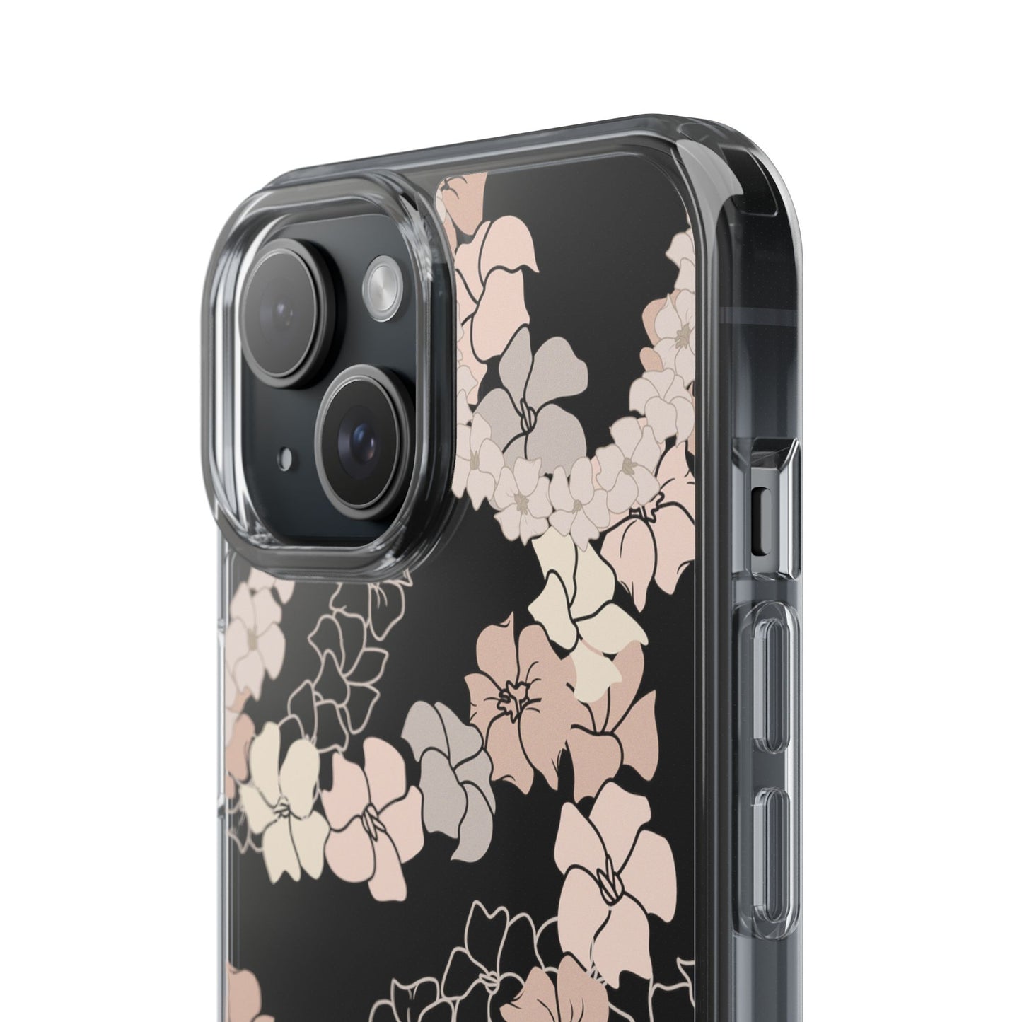 Puakenikeni En Face Flower Leis (Peachy Pinks) CLEAR Case