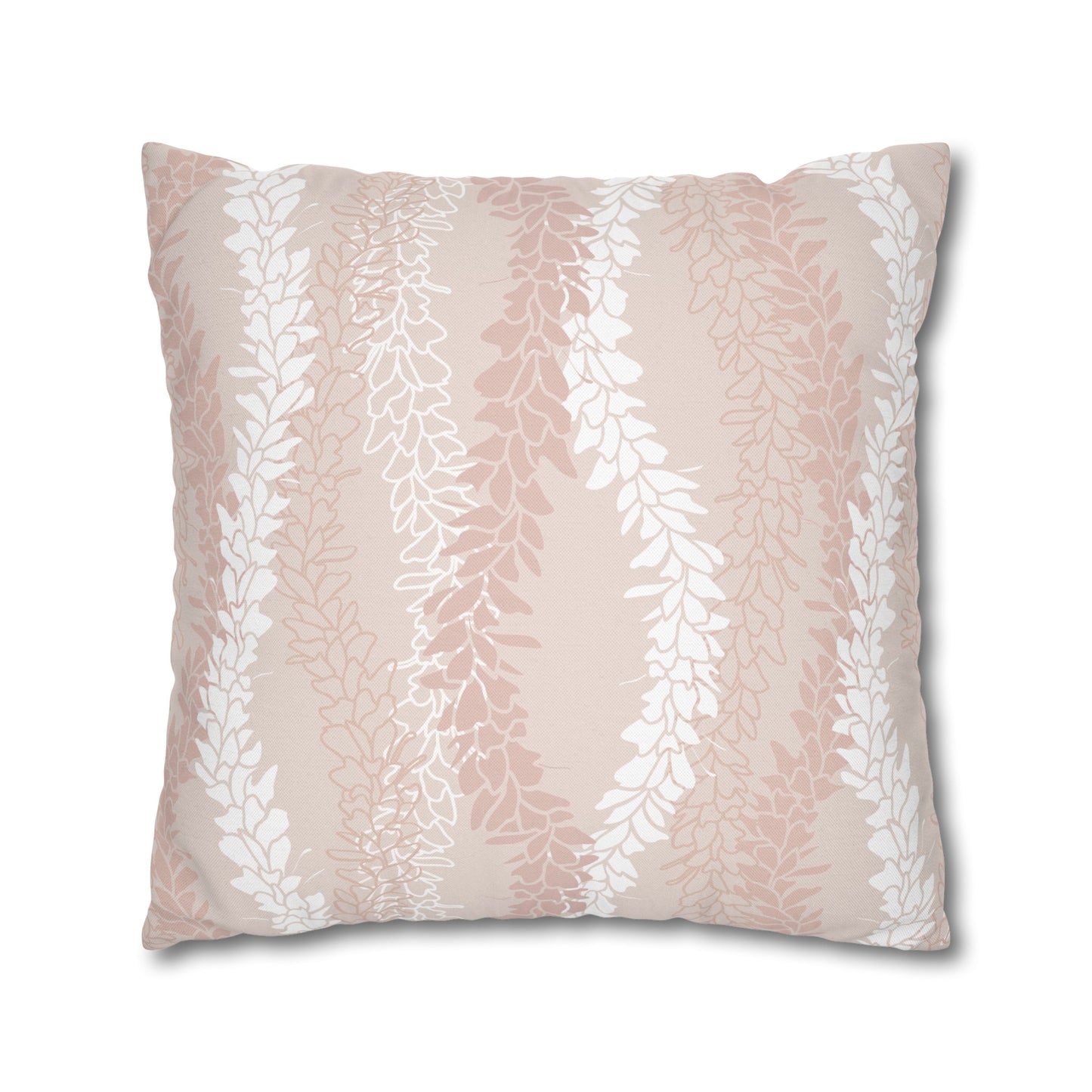Canvas Throw Pillow Case- White Ginger Kisses (Peach)