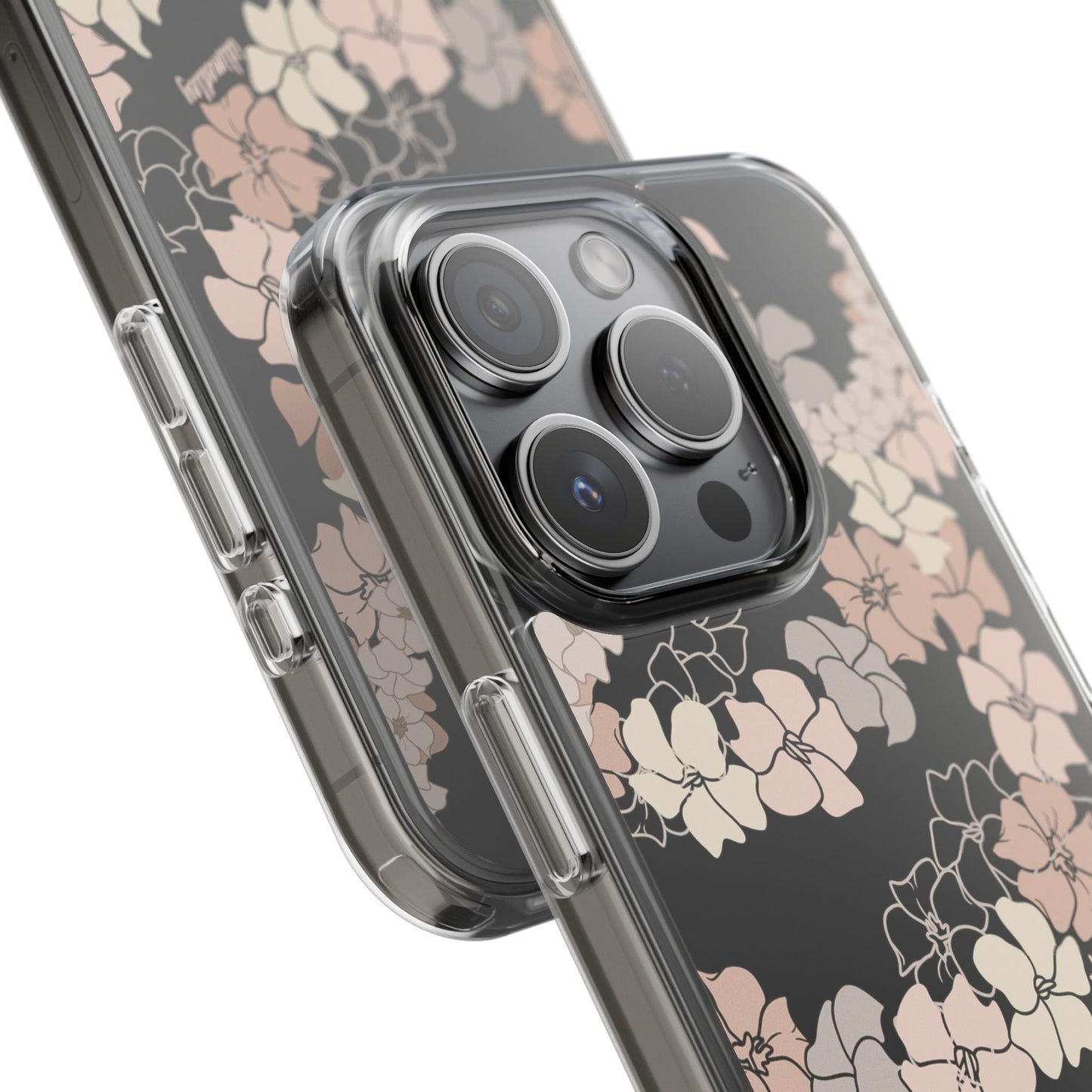 Puakenikeni En Face Flower Leis (Peachy Pinks) CLEAR Case