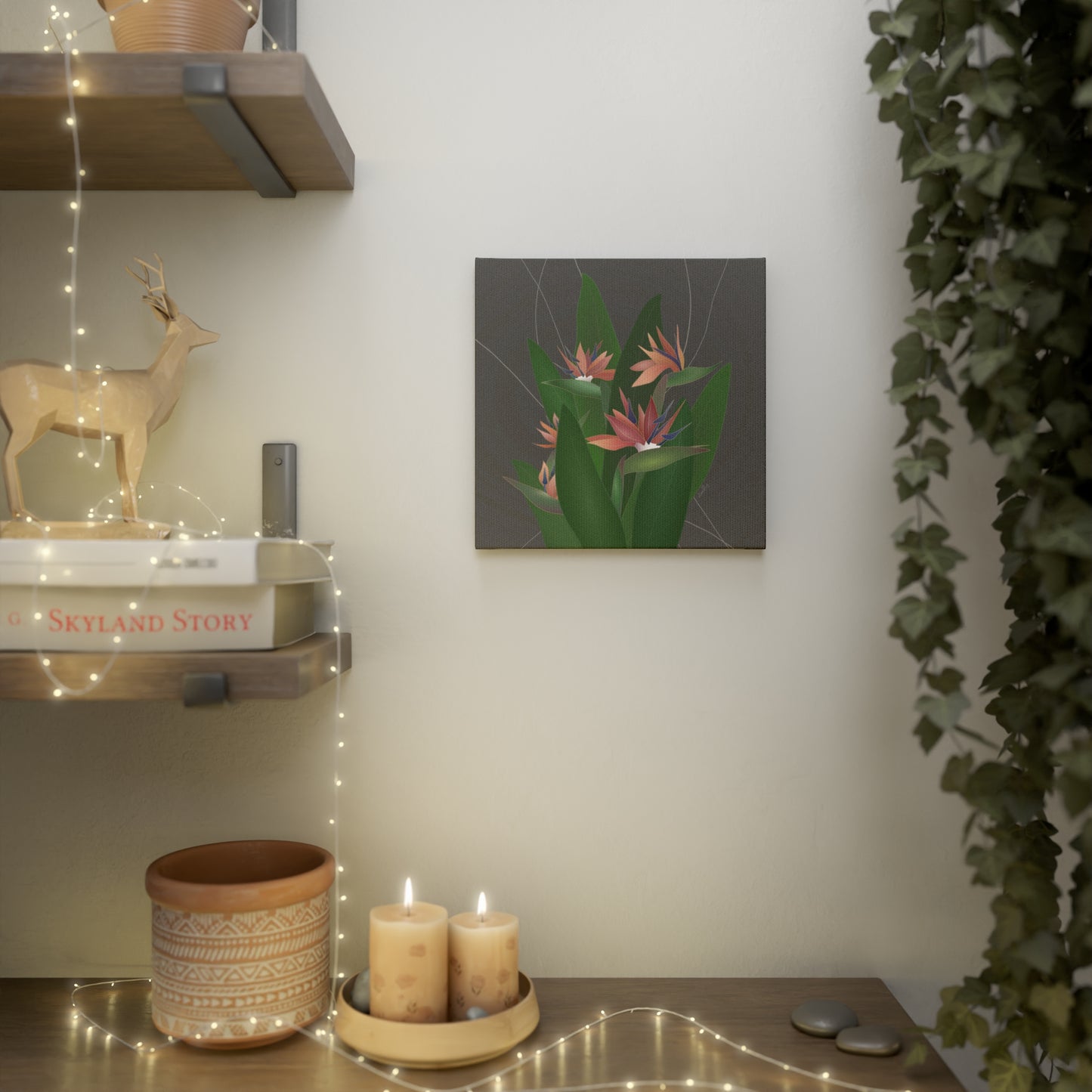 Canvas Photo Tile- Bird of Paradise