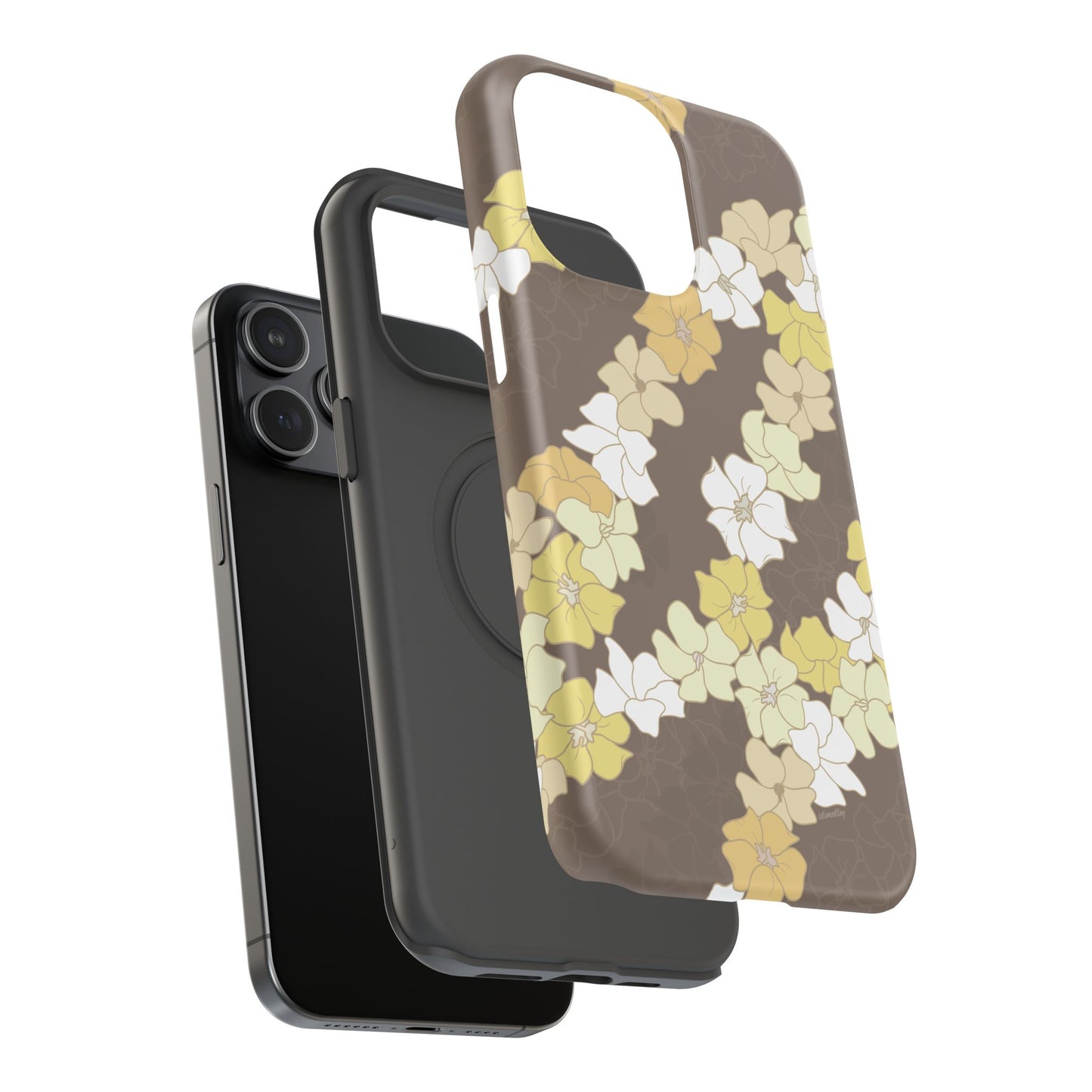 Puakenikeni En Face Flower Leis (Brown)