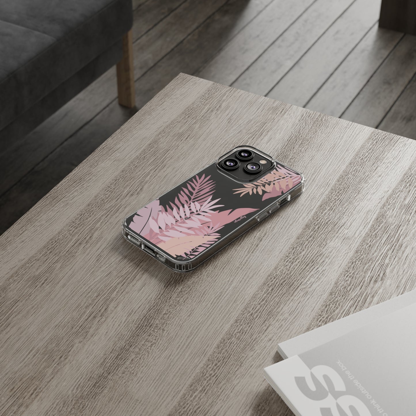 Whispering Leaves (Pink) CLEAR Case