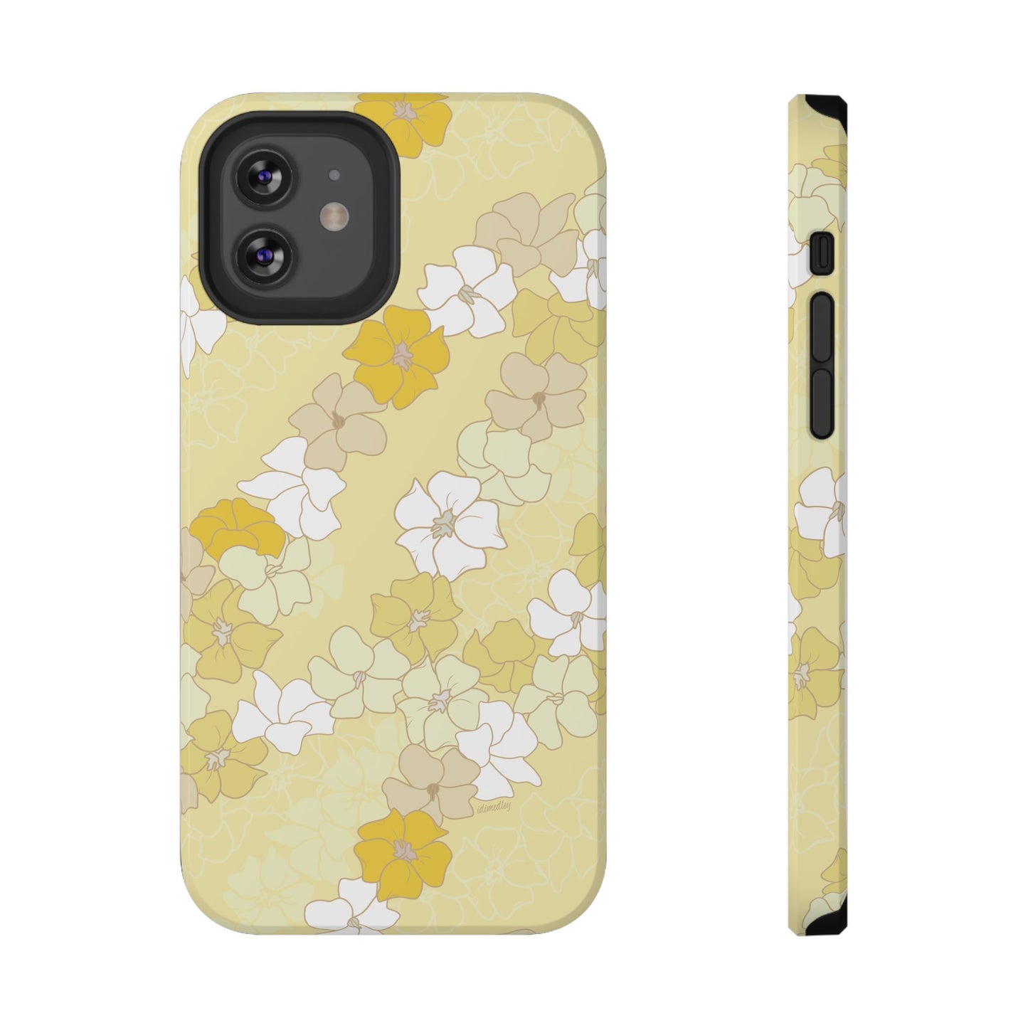 Puakenikeni En Face Flower Leis (Yellow)