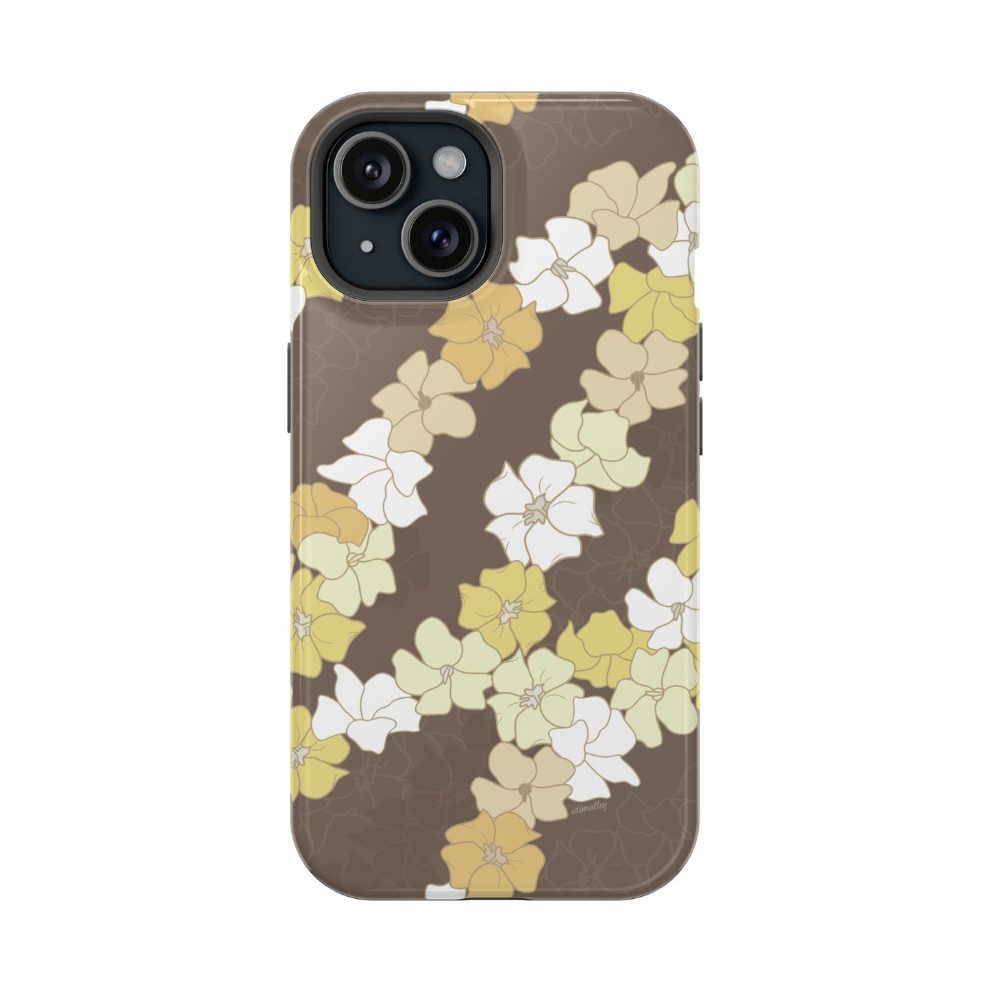 Puakenikeni En Face Flower Leis (Brown)