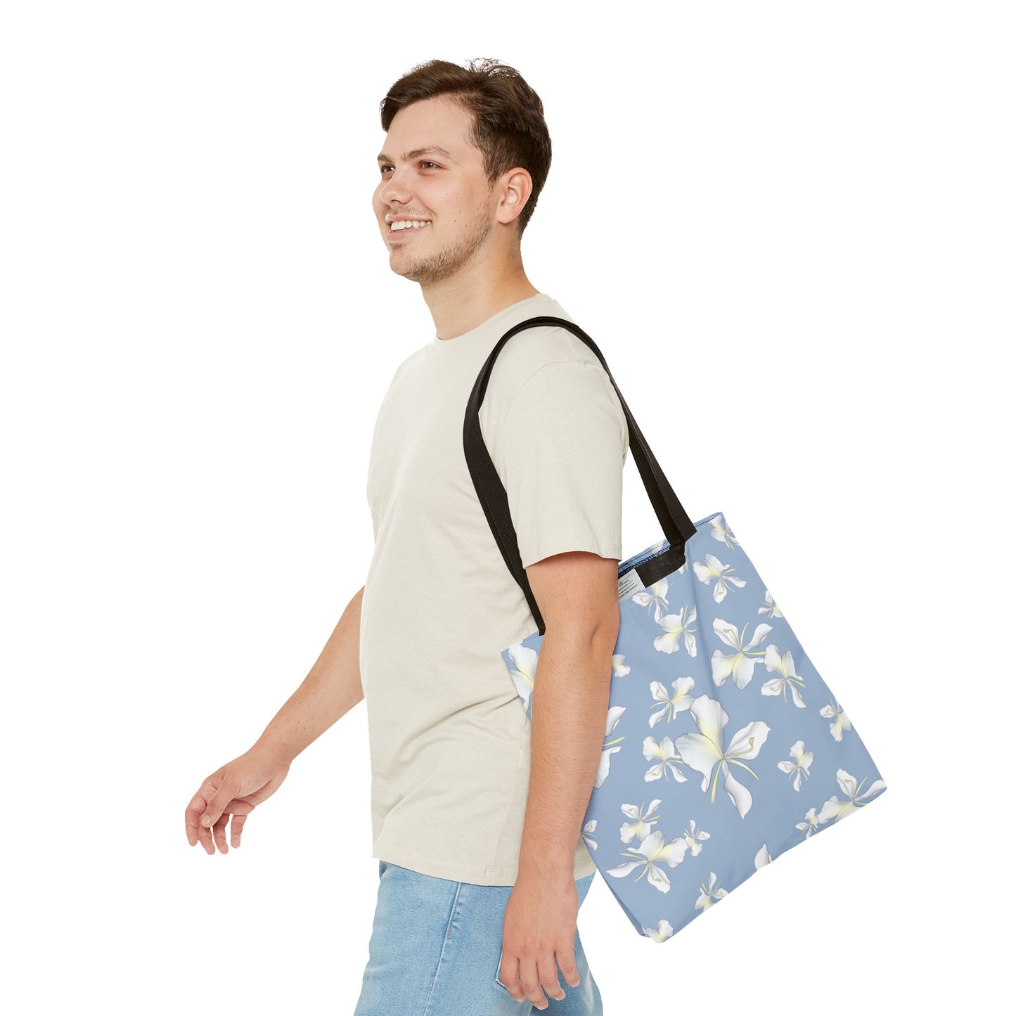 Tote bag- Awapuhi Falling (Cyan)